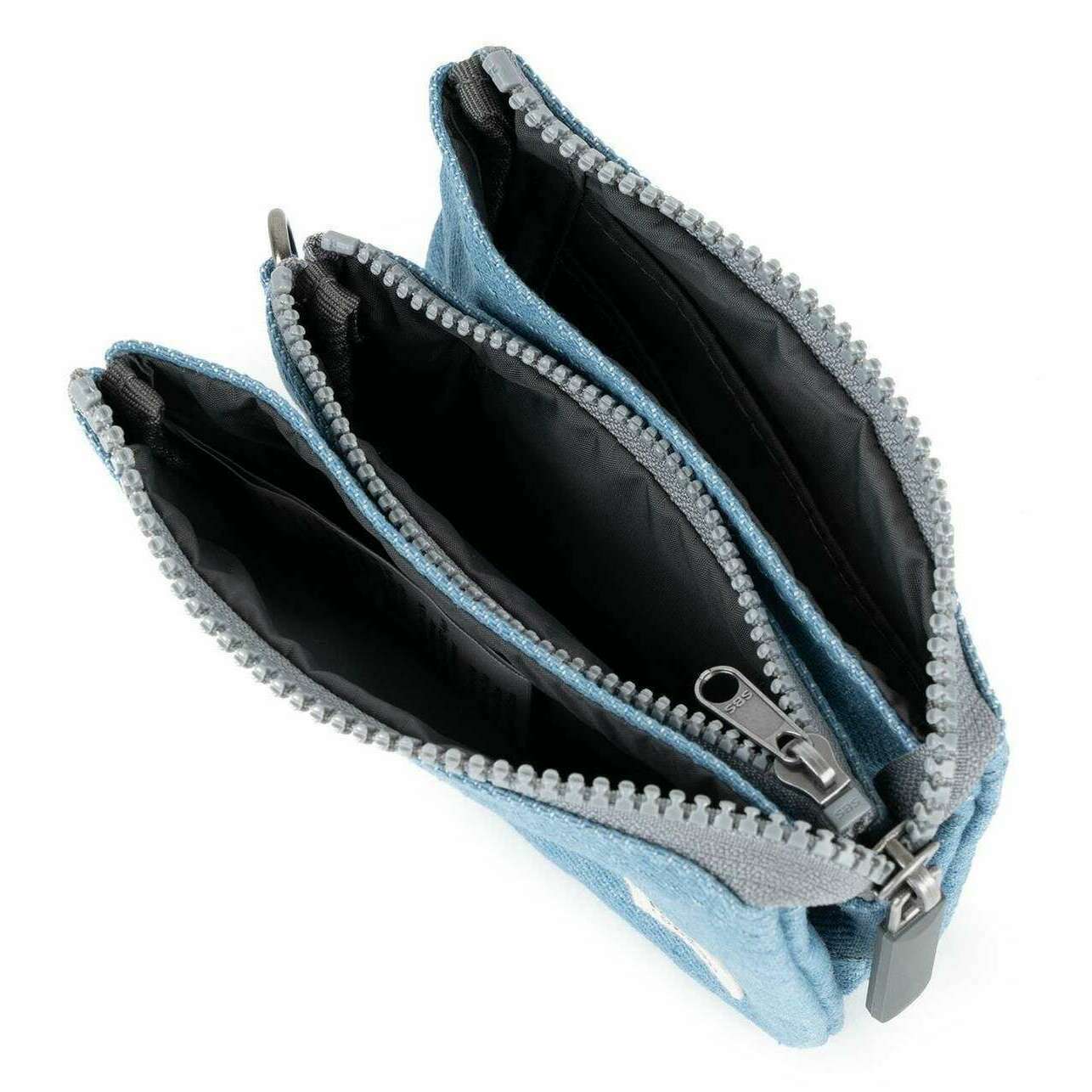 Roka Carnaby Small Recycled Cotton Wallet - Light Denim Blue - Image 4