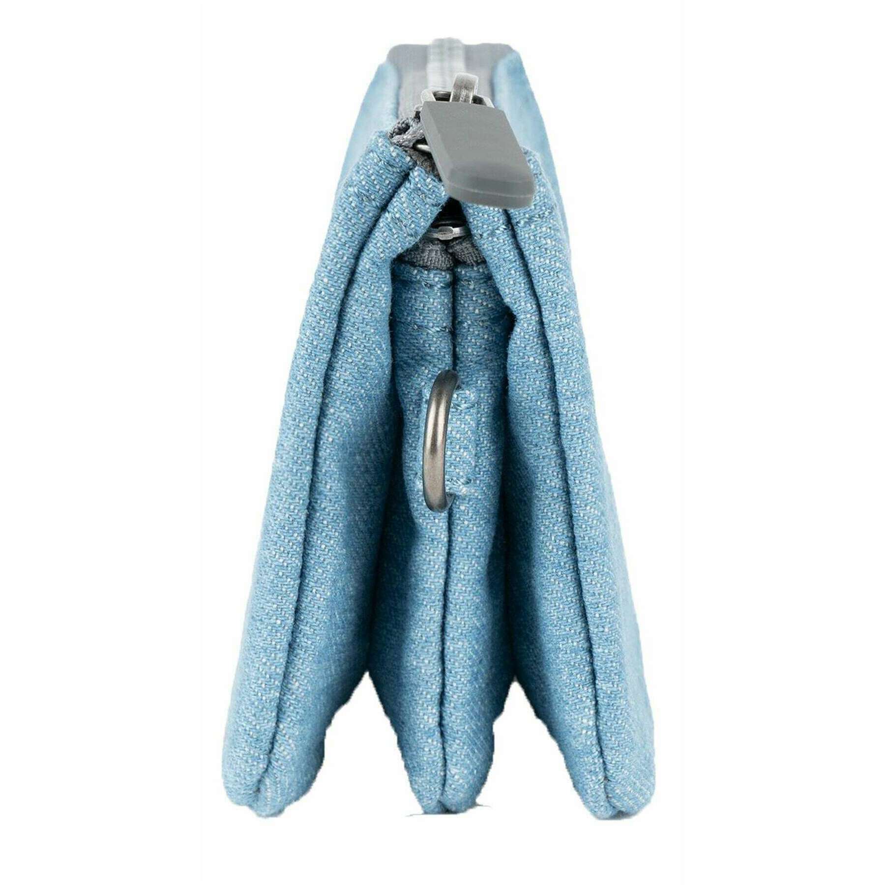 Roka Carnaby Small Recycled Cotton Wallet - Light Denim Blue - Image 6