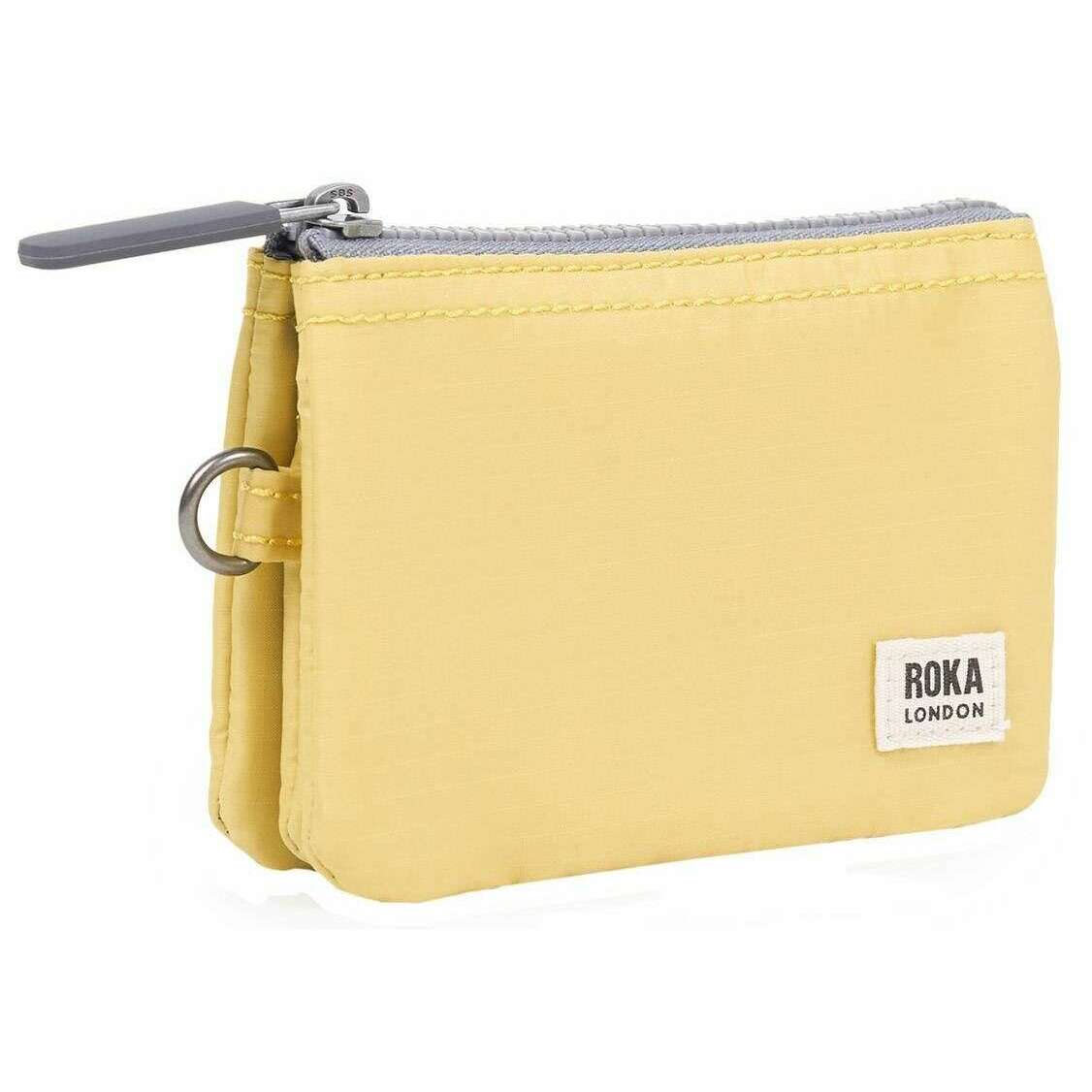 Roka Carnaby Small Recycled Nylon Ripstop Wallet - Citron Yellow - Image 3
