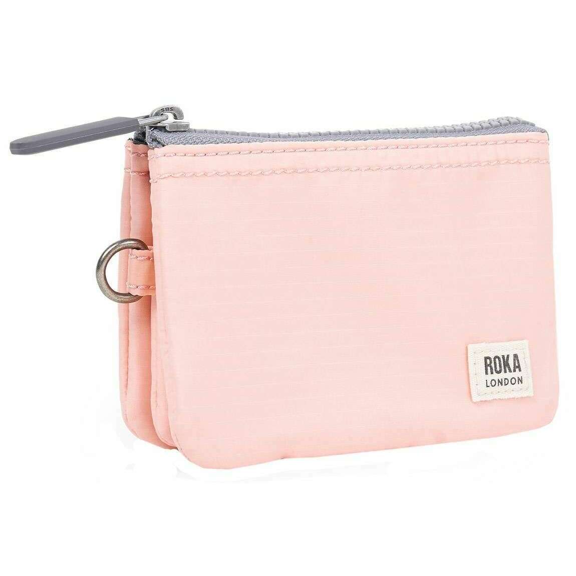 Roka Carnaby Small Recycled Nylon Ripstop Wallet - English Rose Pink - Image 3