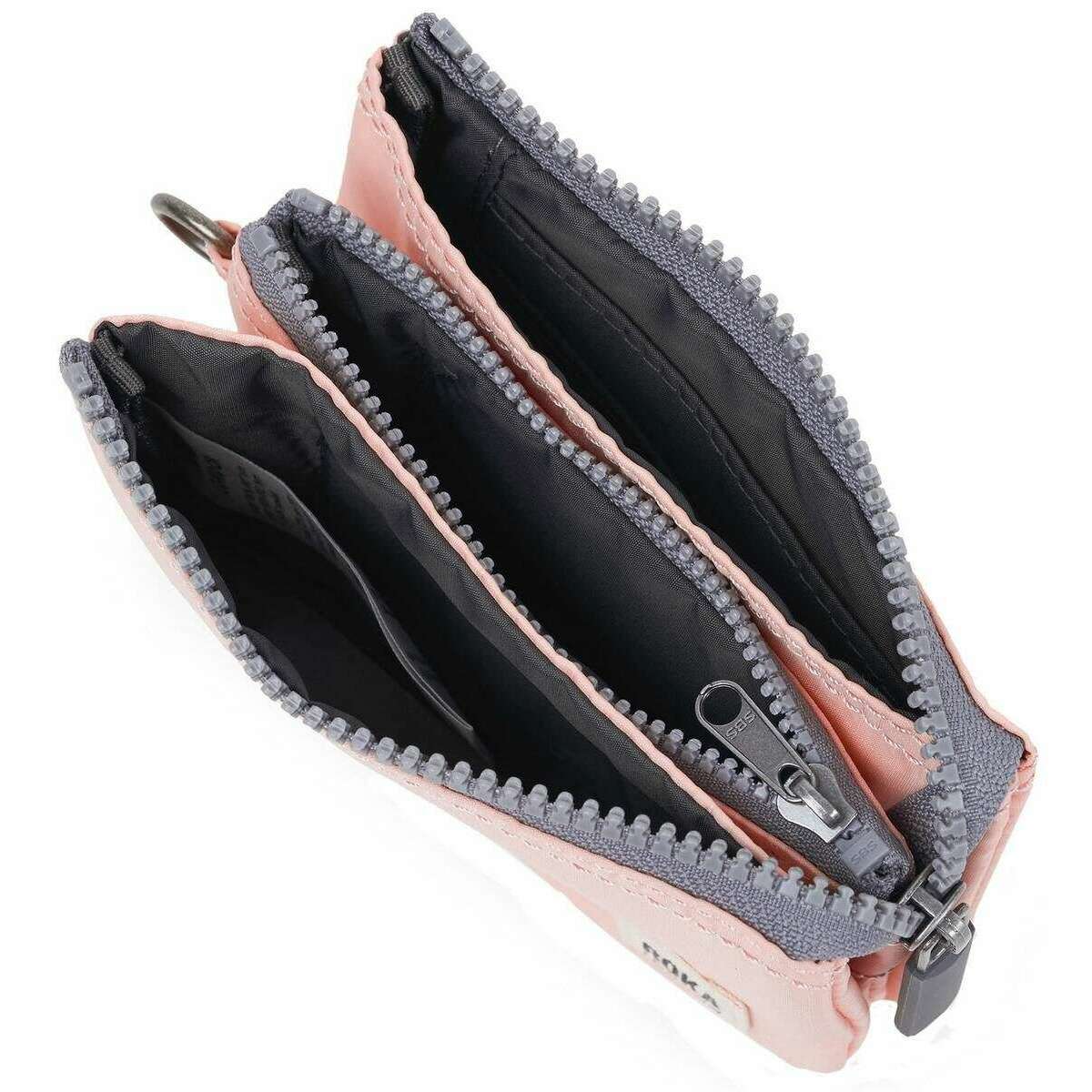 Roka Carnaby Small Recycled Nylon Ripstop Wallet - English Rose Pink - Image 5