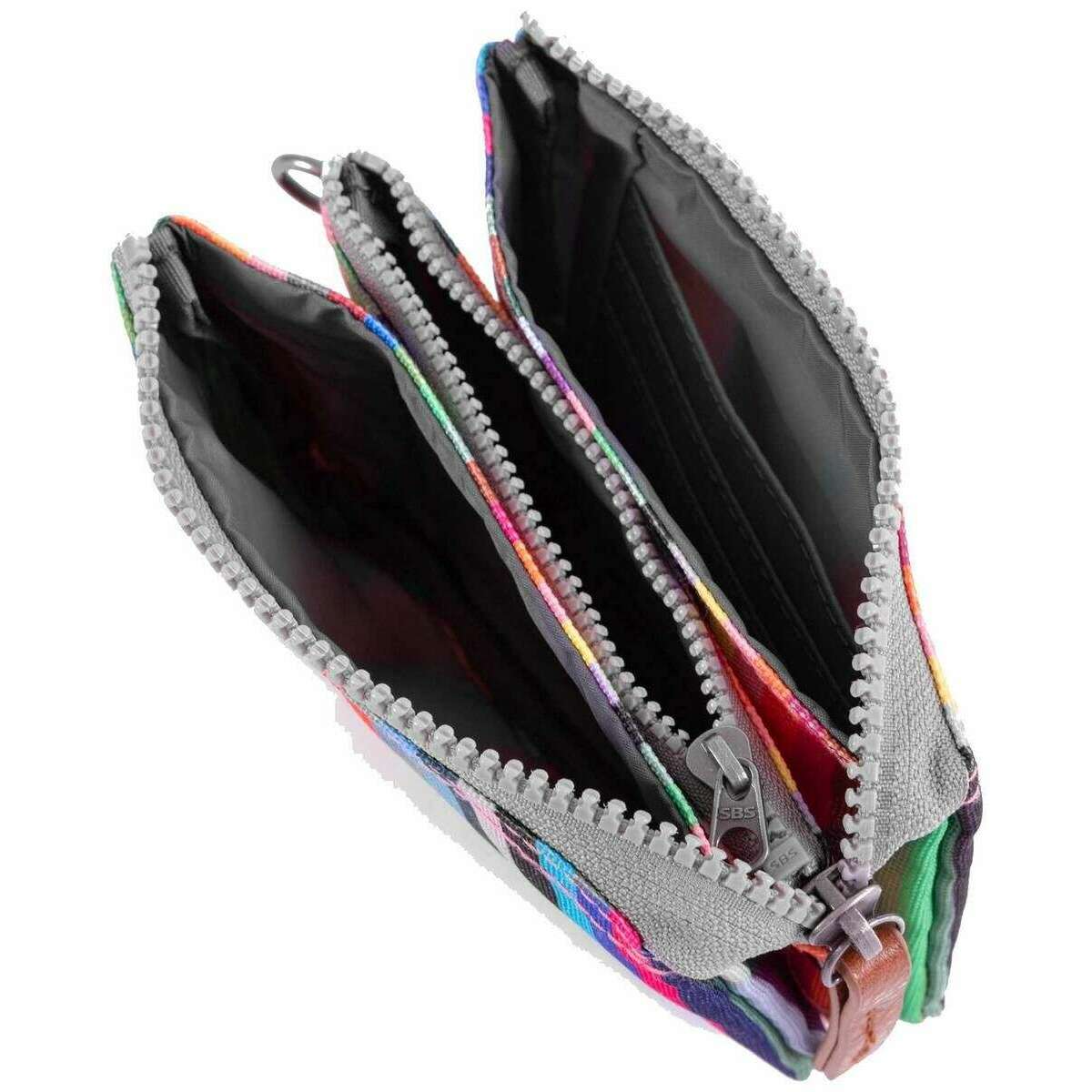 Roka Carnaby Small Sustainable Canvas Striped Wallet - Multi-colour - Image 2