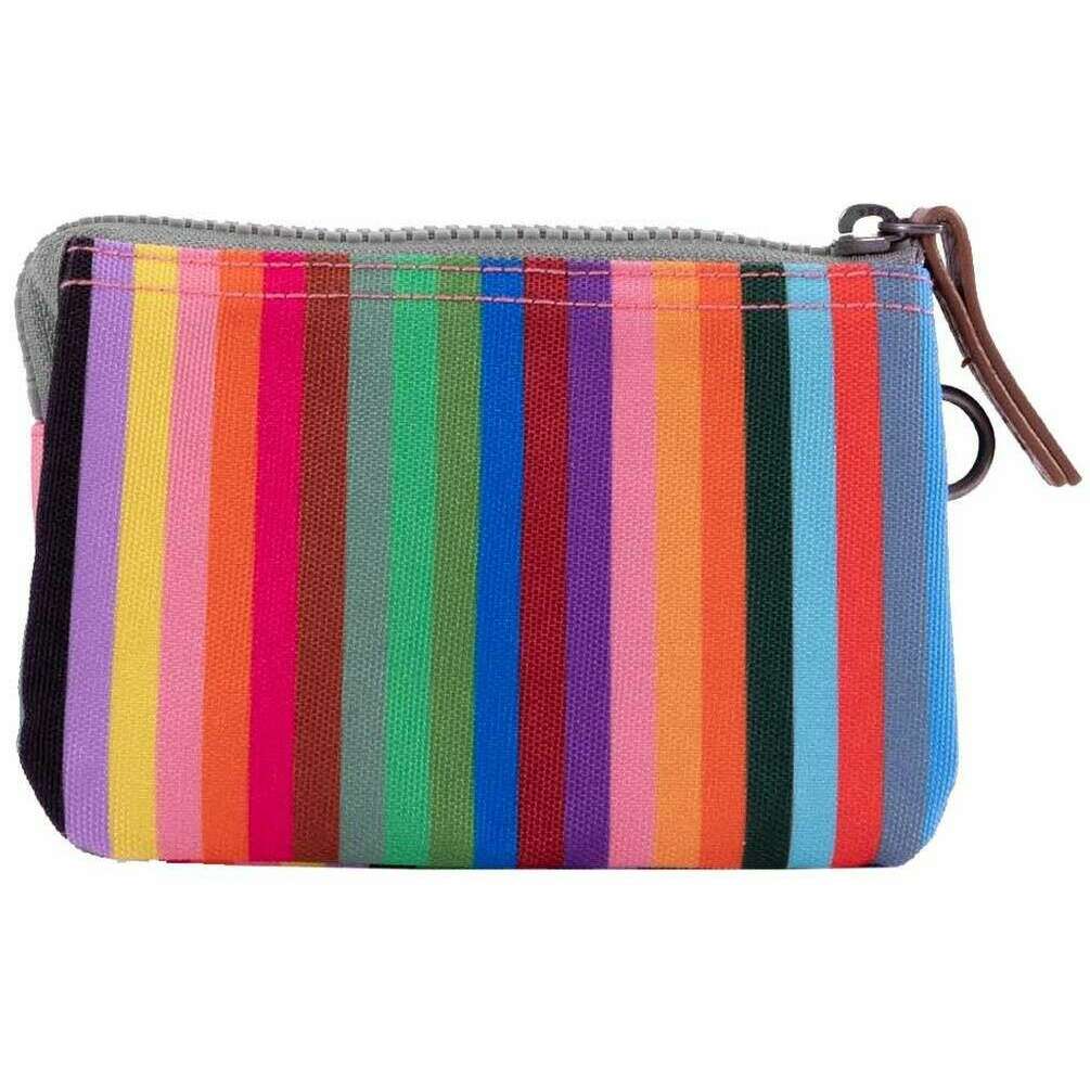 Roka Carnaby Small Sustainable Canvas Striped Wallet - Multi-colour - Image 3