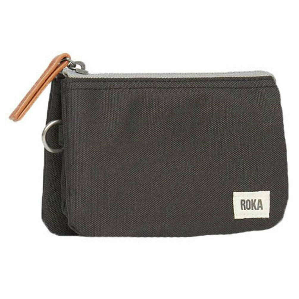 Roka Carnaby Small Sustainable Canvas Wallet - Ash Grey - Image 3