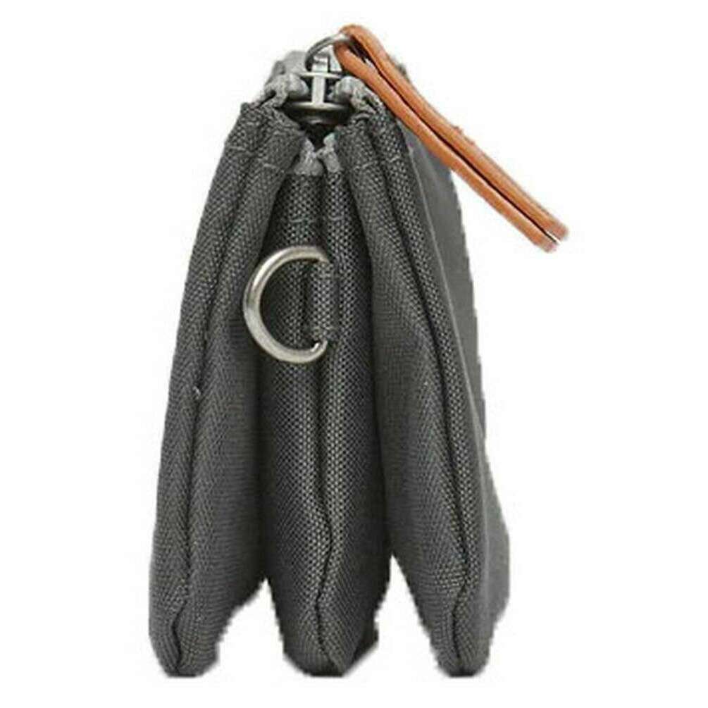 Roka Carnaby Small Sustainable Canvas Wallet - Carbon Grey - Image 4