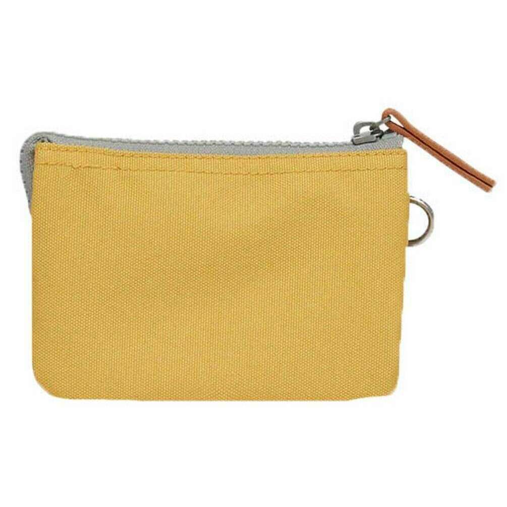 Roka Carnaby Small Sustainable Canvas Wallet - Flax Yellow - Image 2