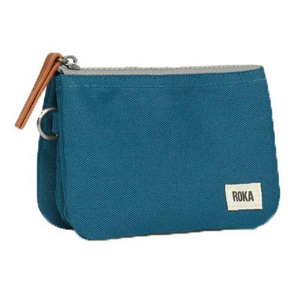 Roka Carnaby Small Sustainable Canvas Wallet - Marine Navy - Image 3
