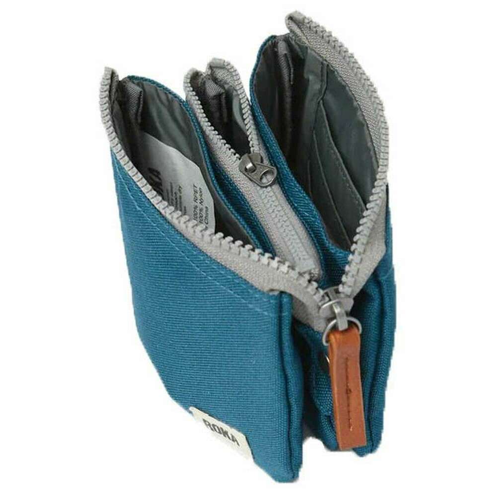 Roka Carnaby Small Sustainable Canvas Wallet - Marine Navy - Image 6