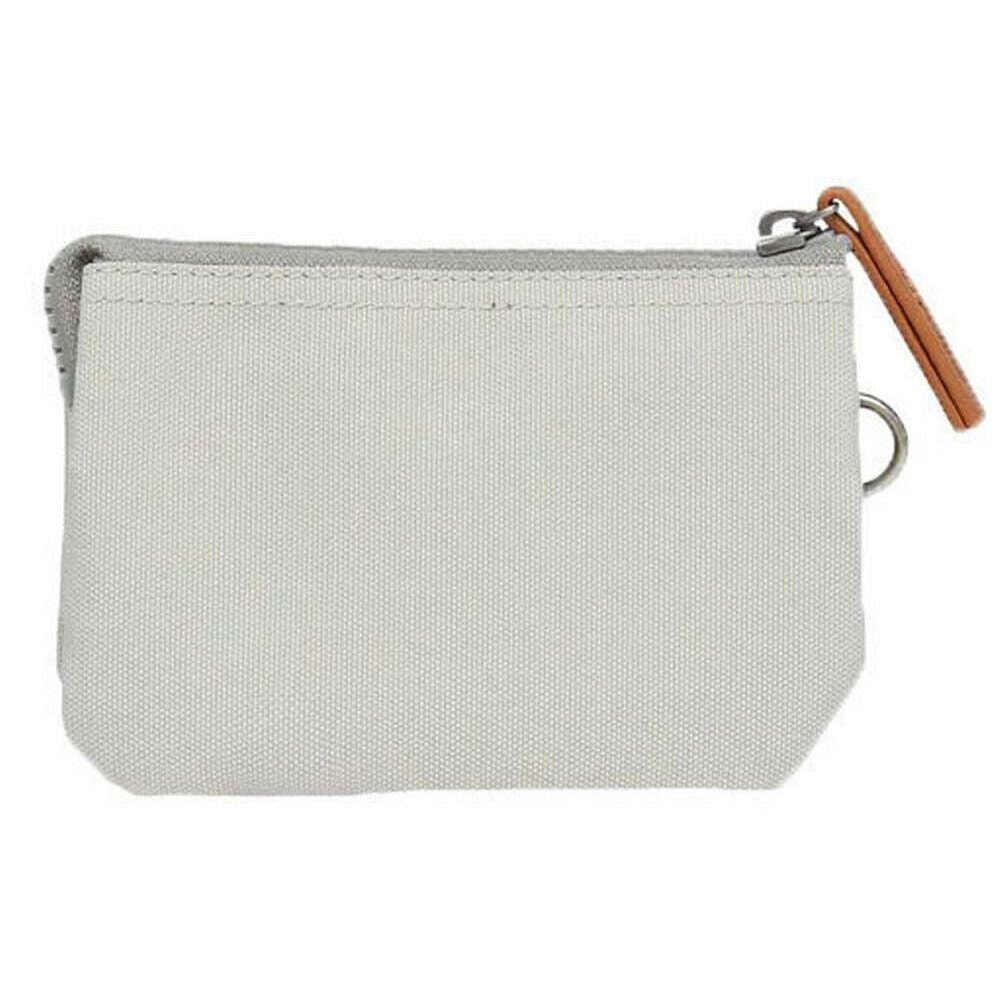 Roka Carnaby Small Sustainable Canvas Wallet - Mist Grey - Image 2