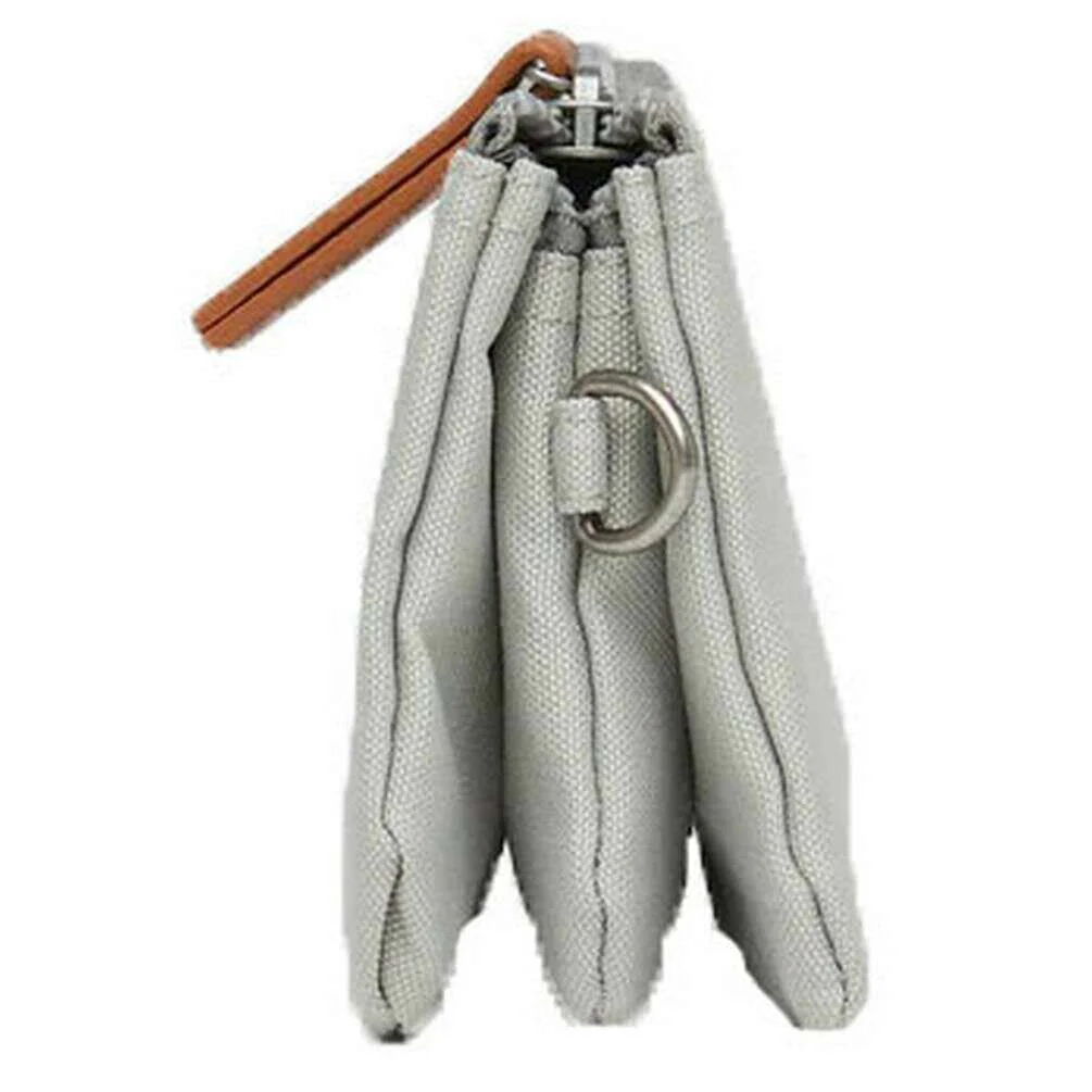 Roka Carnaby Small Sustainable Canvas Wallet - Mist Grey - Image 4