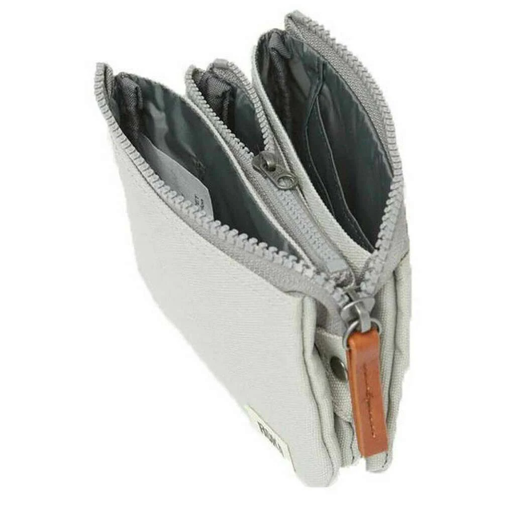Roka Carnaby Small Sustainable Canvas Wallet - Mist Grey - Image 6