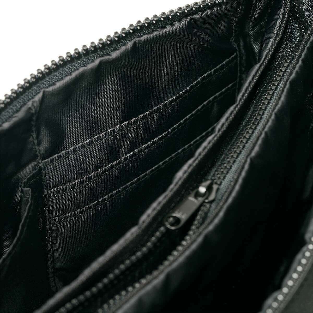 Roka Carnaby XL All Black Recycled Canvas Crossbody Bag - Ash Black - Image 3