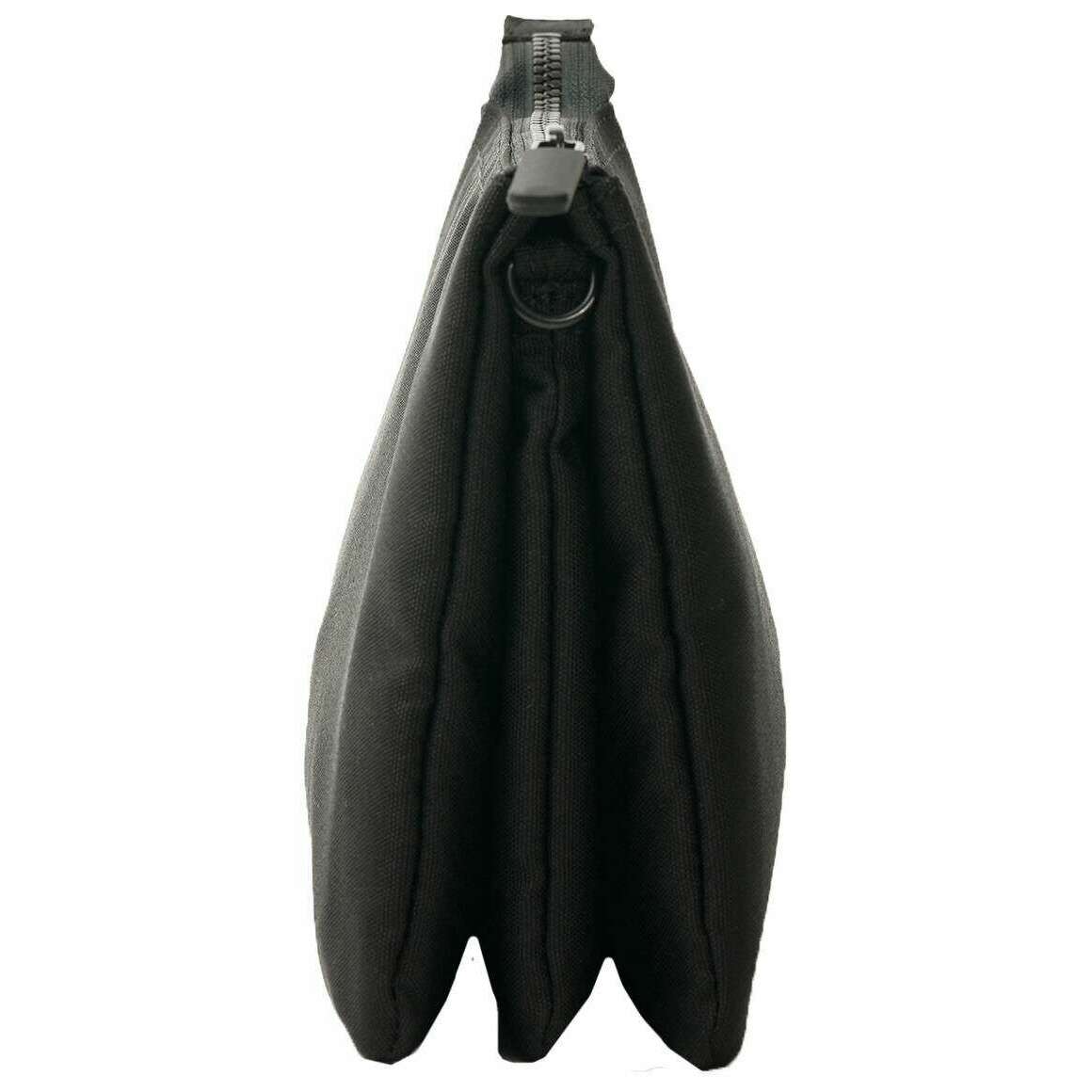 Roka Carnaby XL All Black Recycled Canvas Crossbody Bag - Ash Black - Image 7