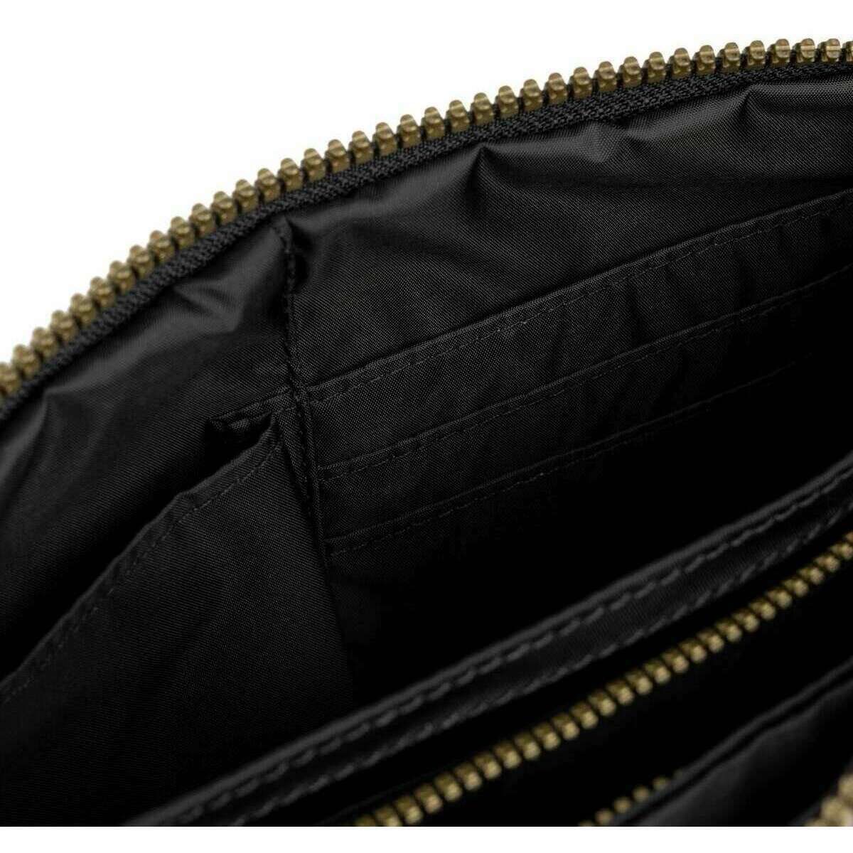 Roka Carnaby XL Gold Label Recycled Nylon Crossbody Bag - Black/Gold - Image 5