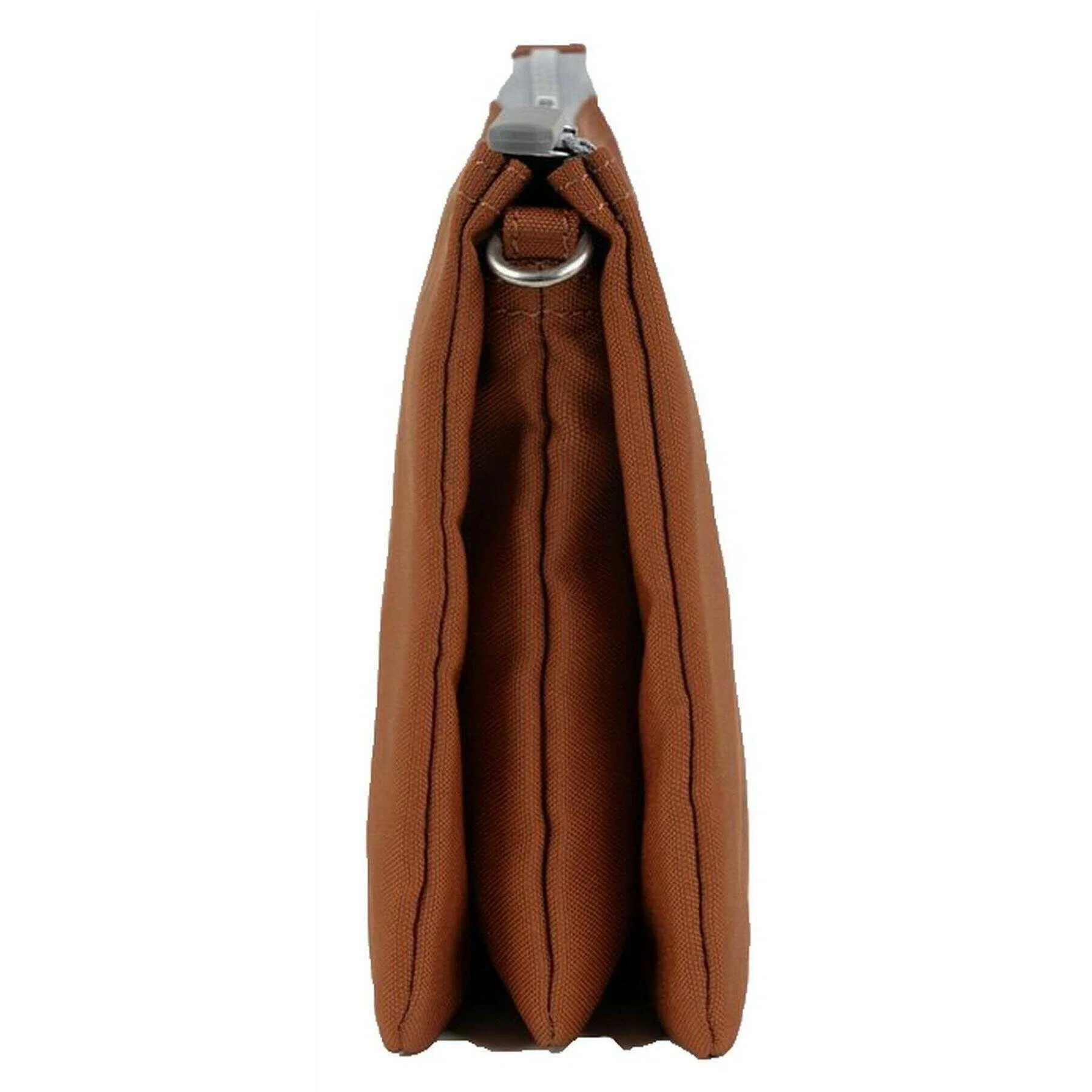 Roka Carnaby XL Recycled Canvas Crossbody Bag - Bran Brown - Image 6