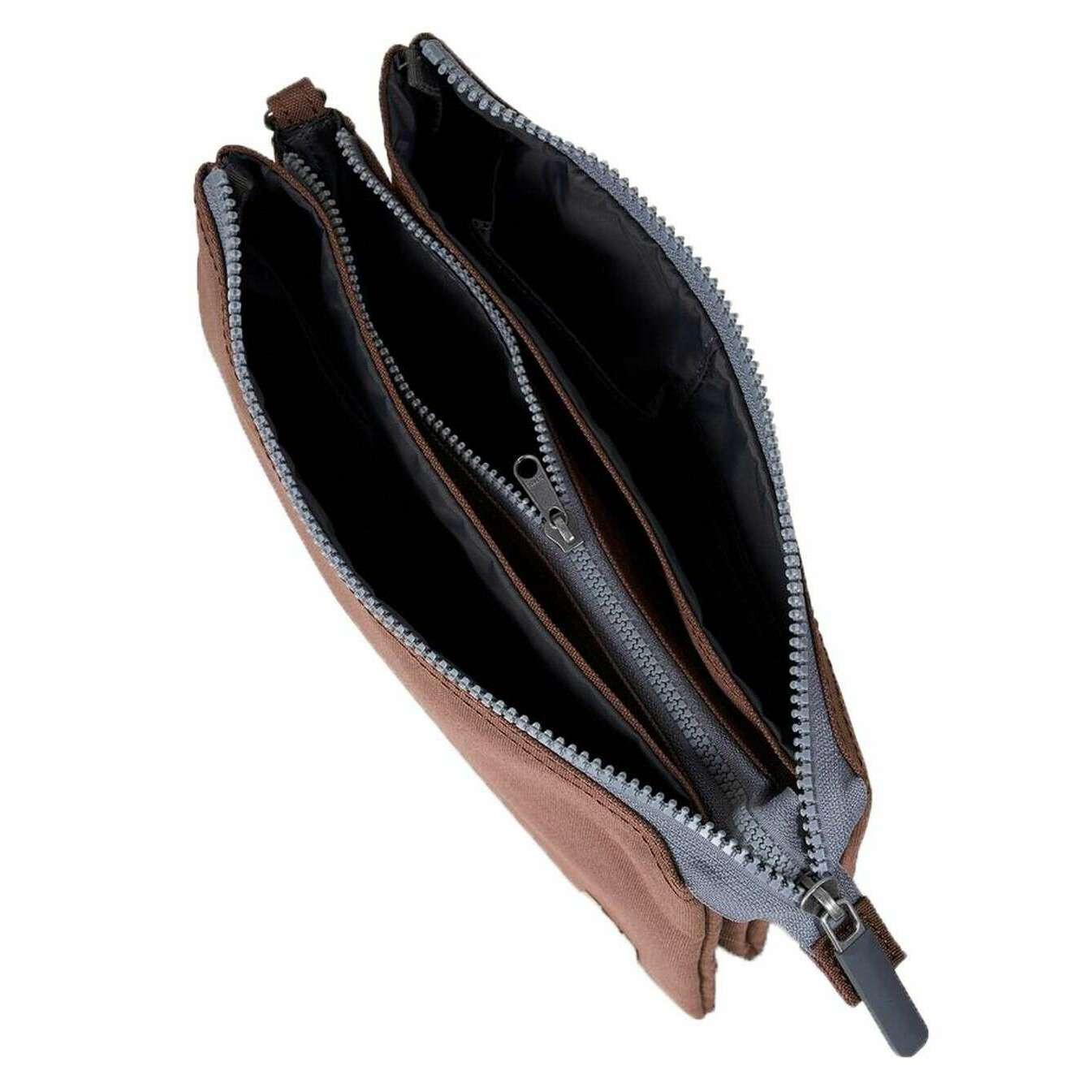 Roka Carnaby XL Recycled Canvas Crossbody Bag - Coco Brown - Image 4
