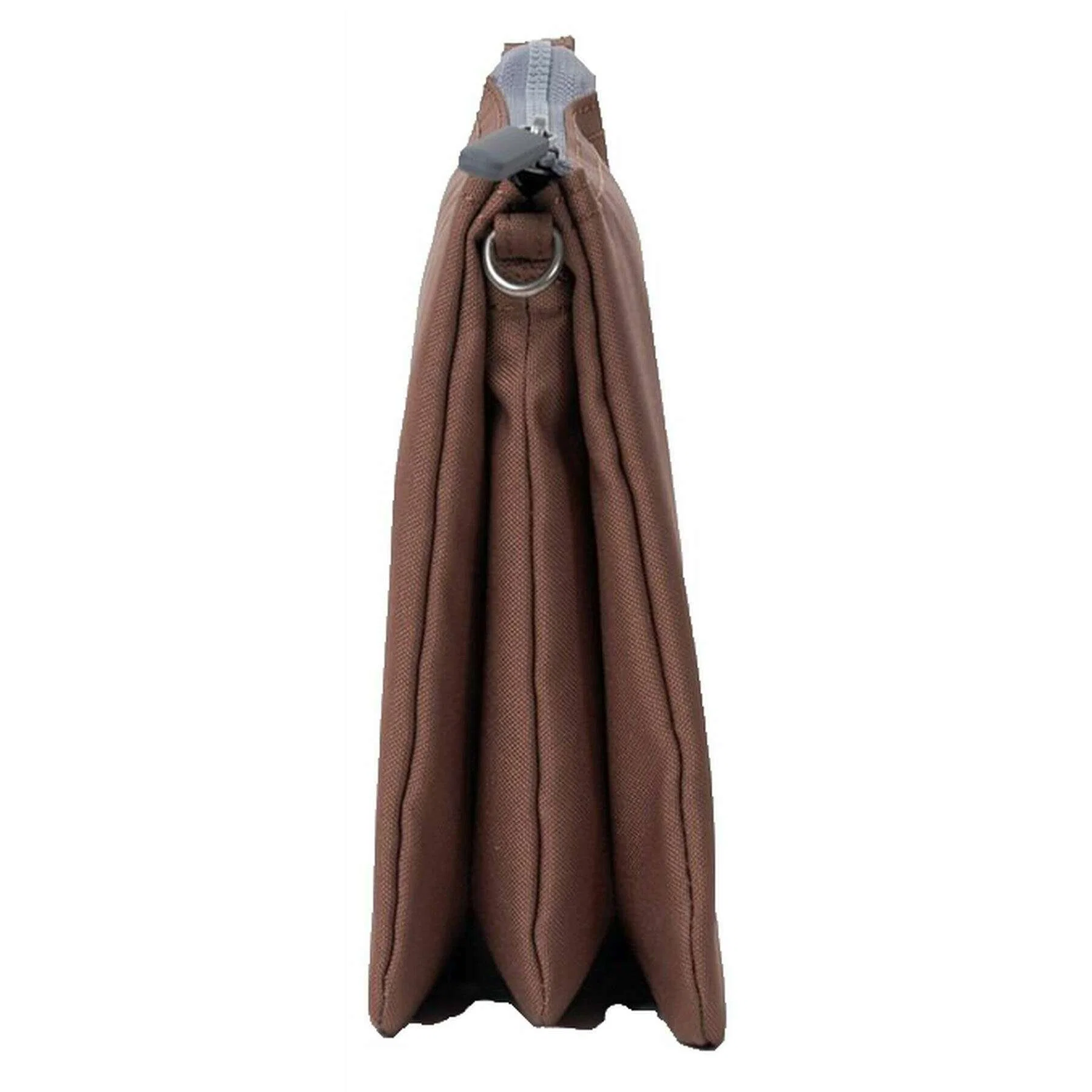 Roka Carnaby XL Recycled Canvas Crossbody Bag - Coco Brown - Image 6