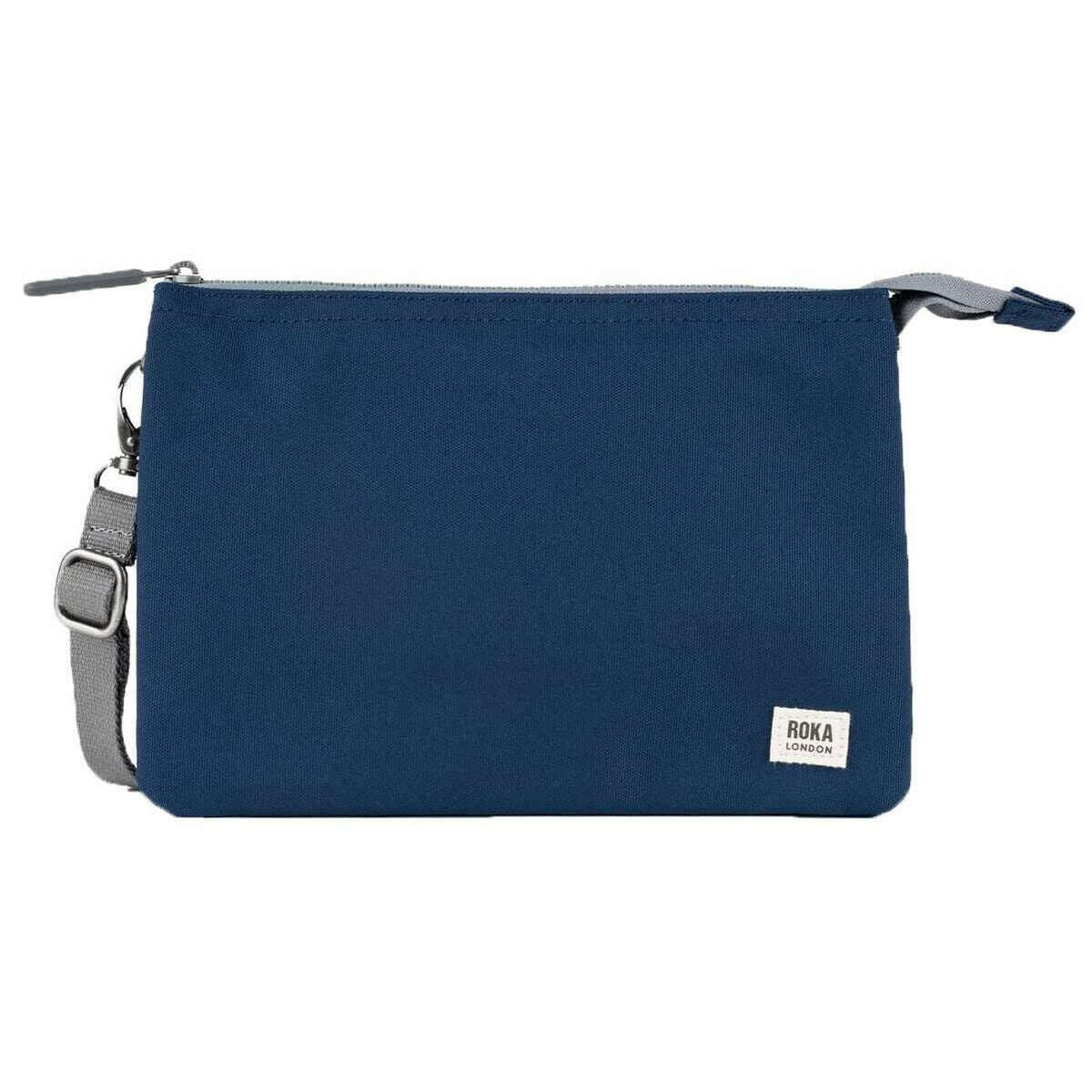 Roka Carnaby XL Recycled Canvas Crossbody Bag - Crisp Blue