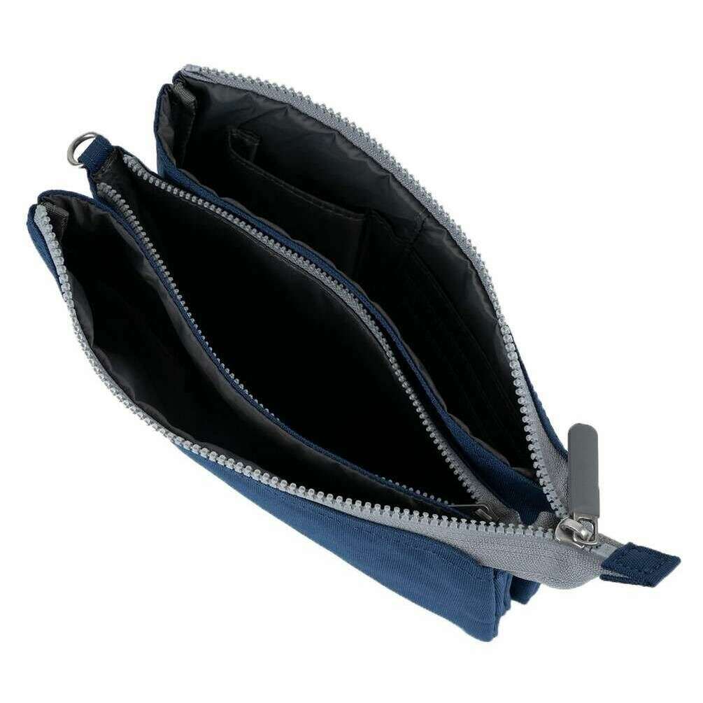 Roka Carnaby XL Recycled Canvas Crossbody Bag - Crisp Blue - Image 4