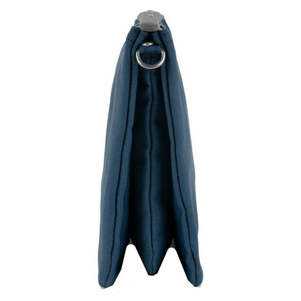 Roka Carnaby XL Recycled Canvas Crossbody Bag - Deep Blue - Image 4