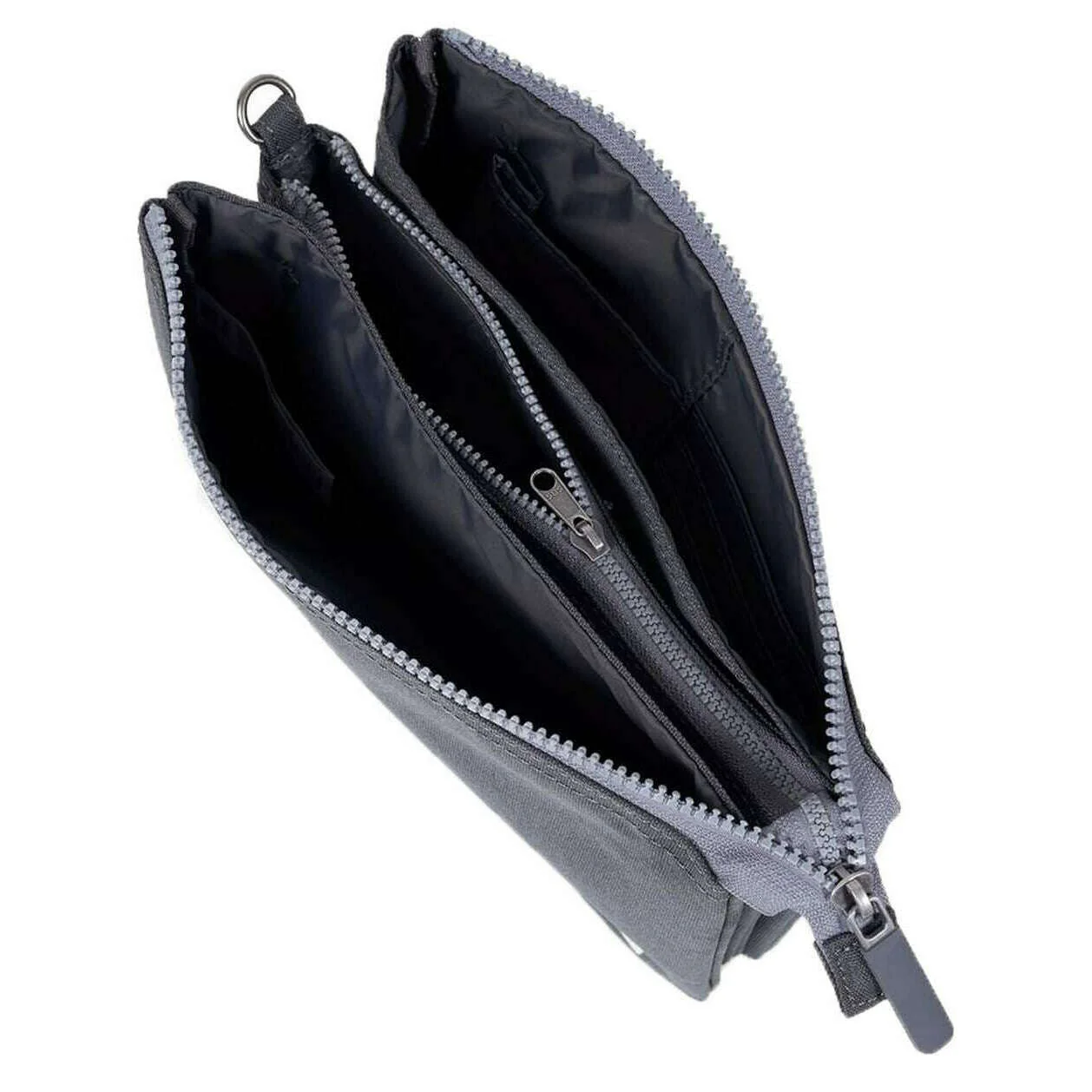 Roka Carnaby XL Recycled Canvas Crossbody Bag - Faded Black - Image 4