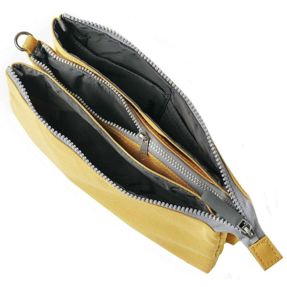 Roka Carnaby XL Recycled Canvas Crossbody Bag - Flax Yellow - Image 5