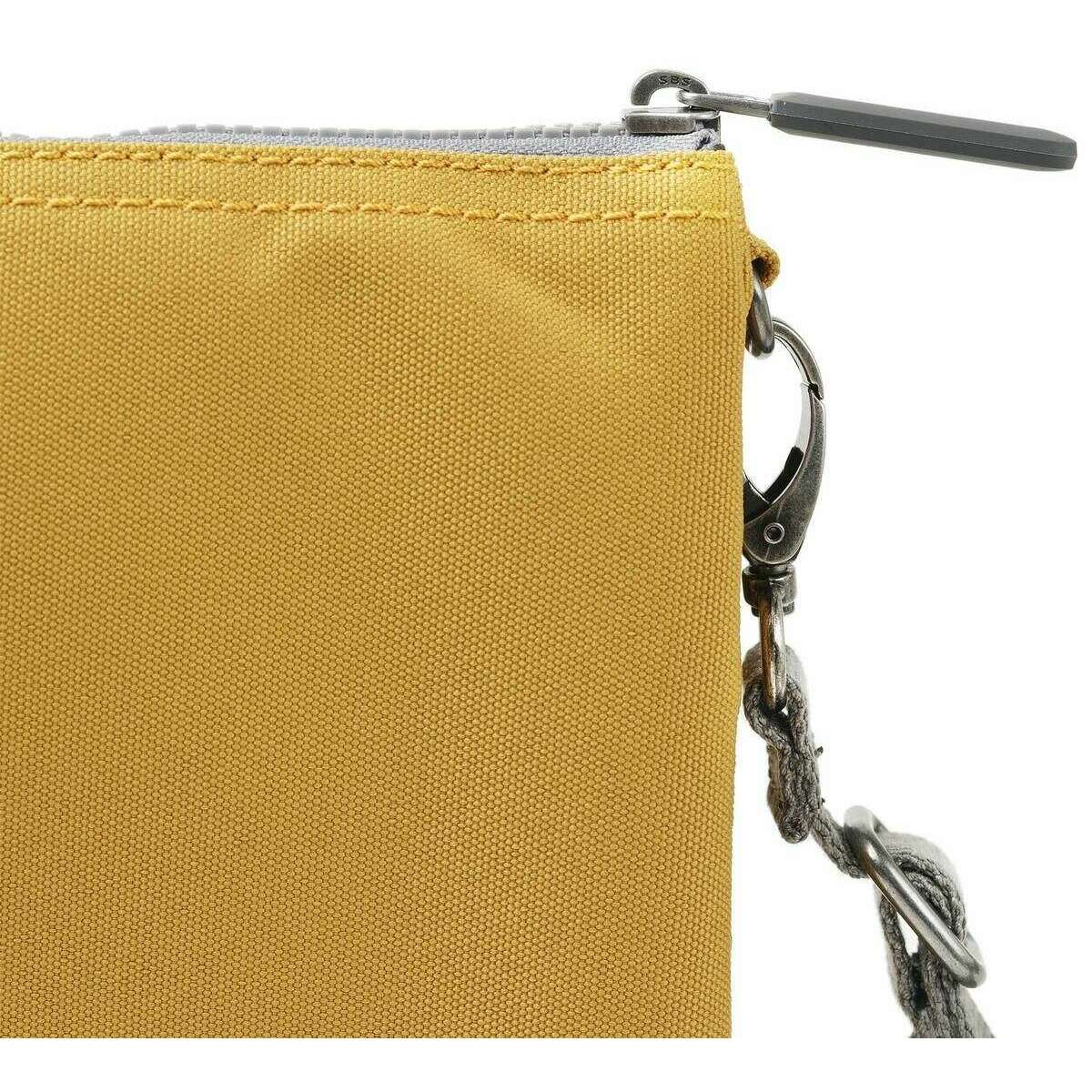 Roka Carnaby XL Recycled Canvas Crossbody Bag - Flax Yellow - Image 7