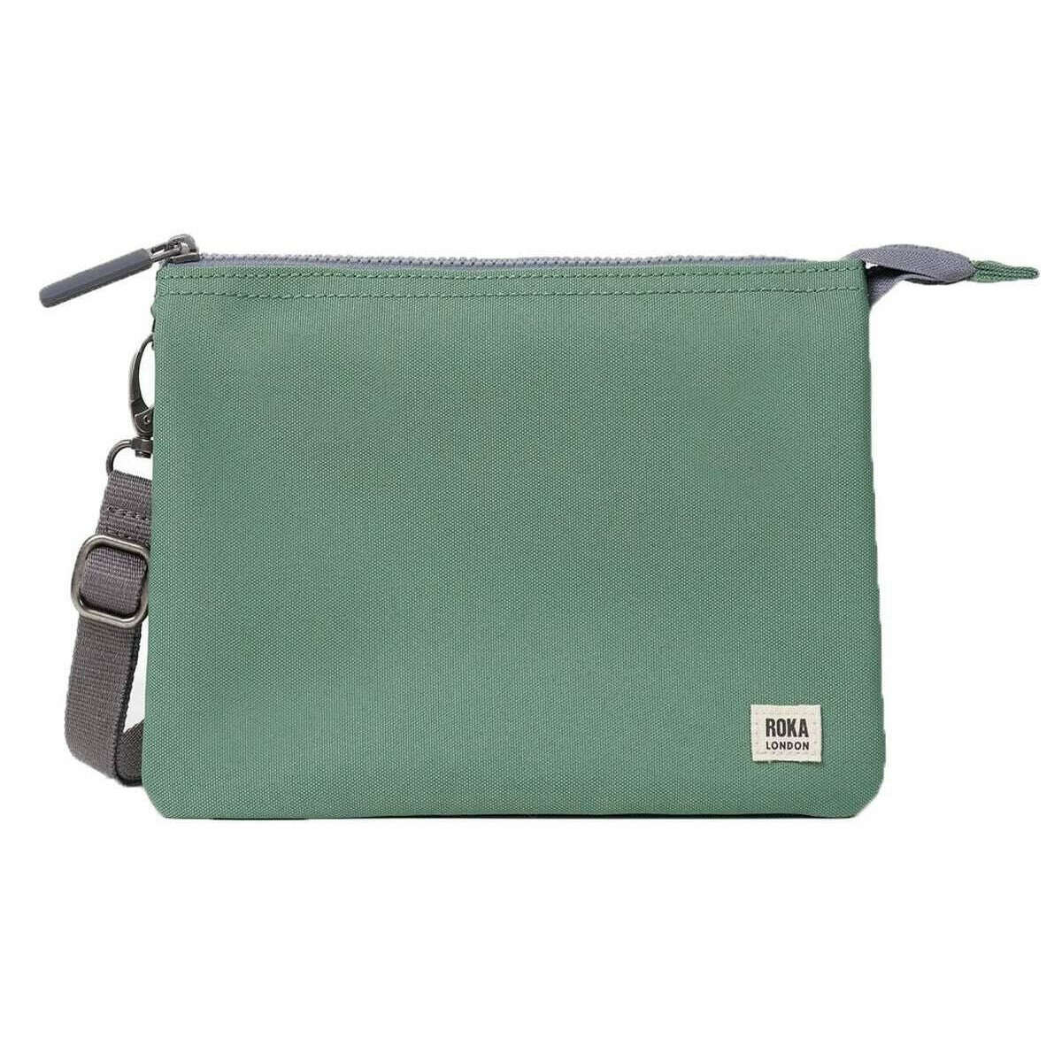 Roka Carnaby XL Recycled Canvas Crossbody Bag - Frost Green