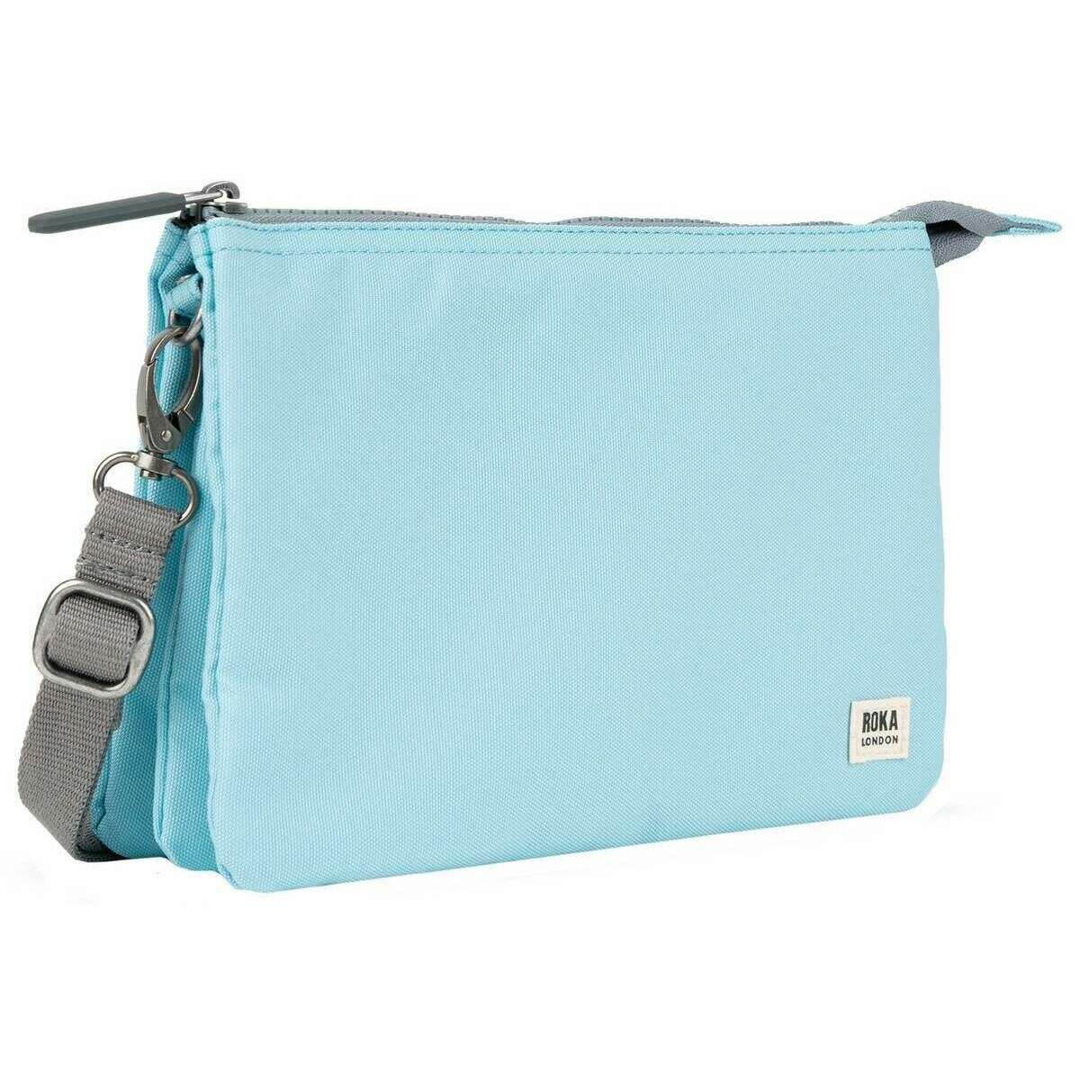 Roka Carnaby XL Recycled Canvas Crossbody Bag - Ice Blue - Image 3