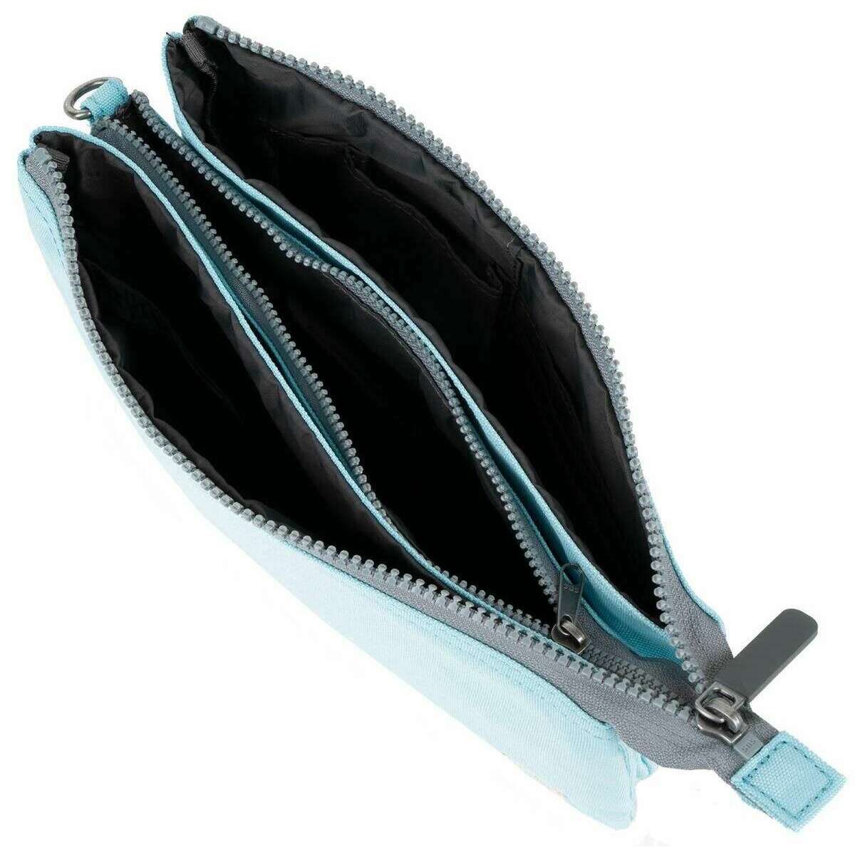 Roka Carnaby XL Recycled Canvas Crossbody Bag - Ice Blue - Image 5