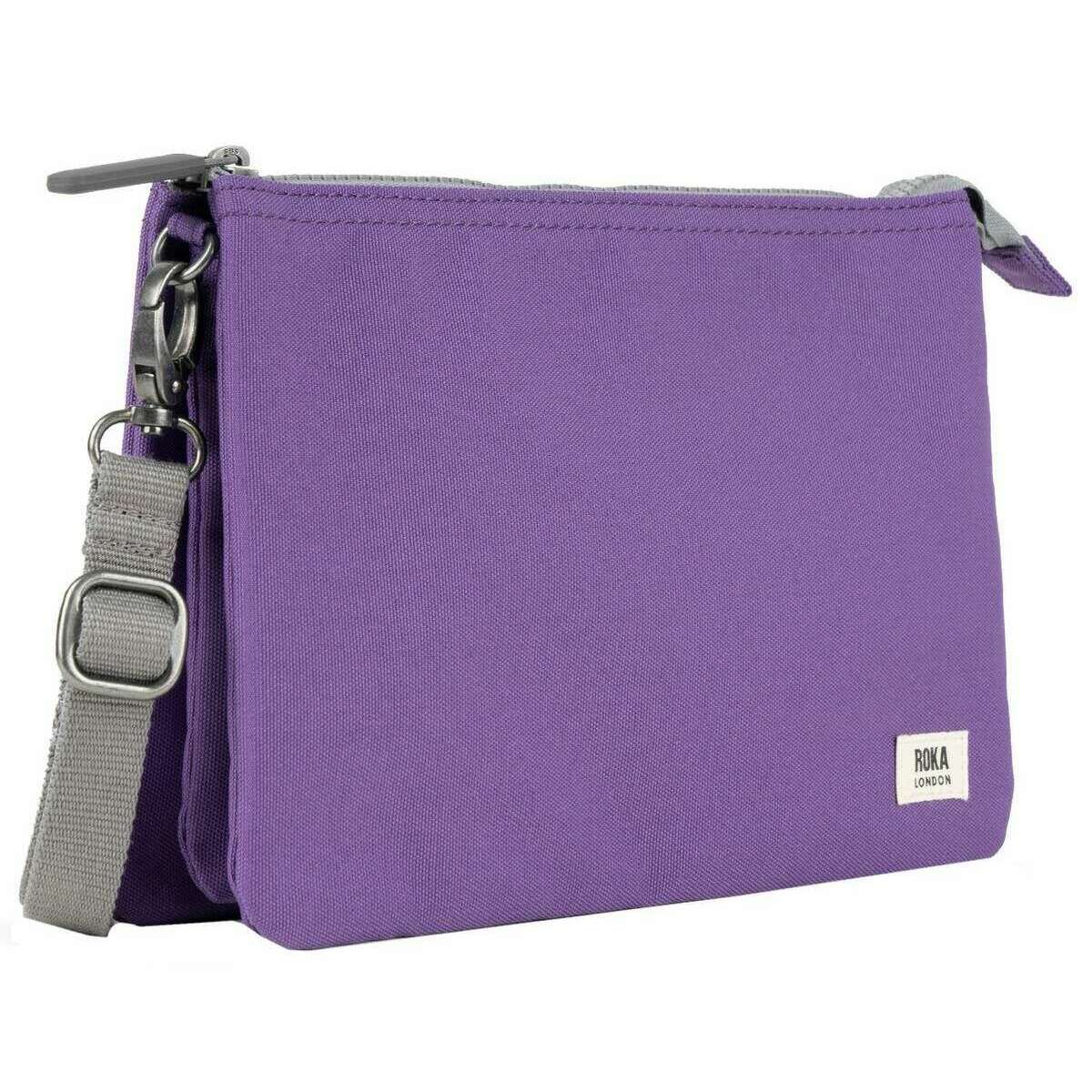 Roka Carnaby XL Recycled Canvas Crossbody Bag - Imperial Purple - Image 3