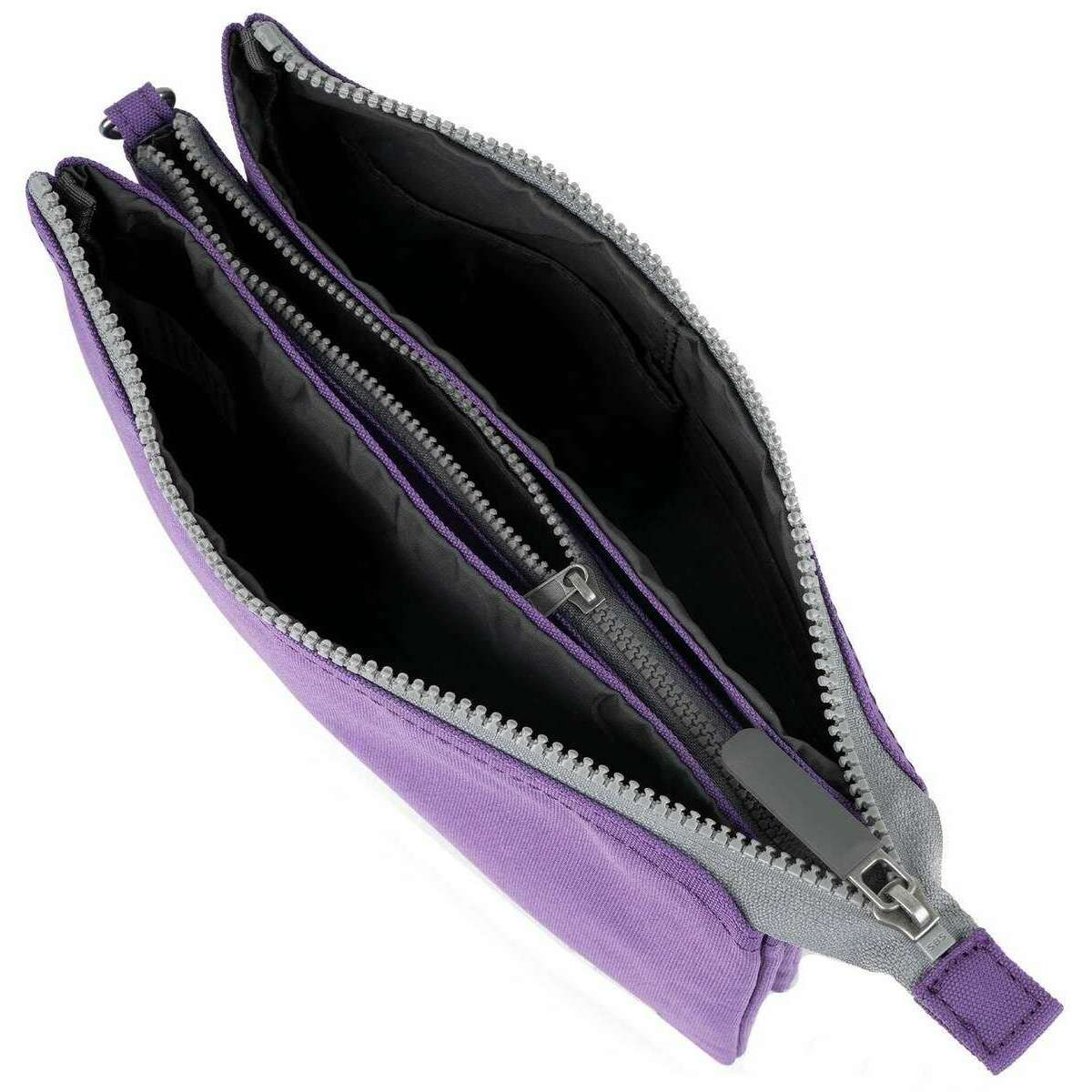 Roka Carnaby XL Recycled Canvas Crossbody Bag - Imperial Purple - Image 5