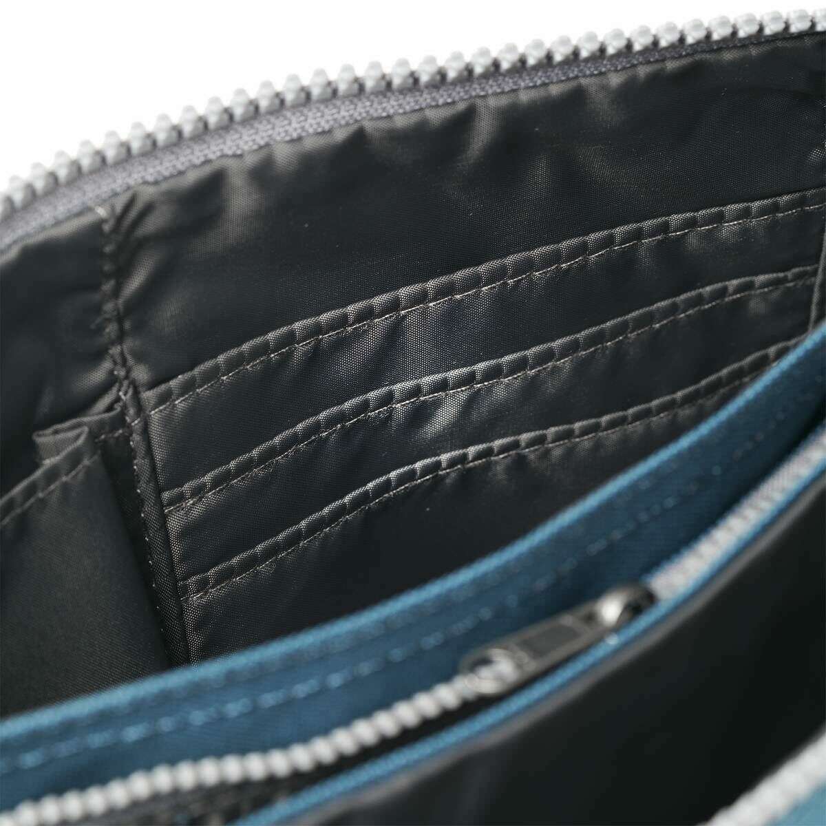 Roka Carnaby XL Recycled Canvas Crossbody Bag - Marine Blue - Image 6
