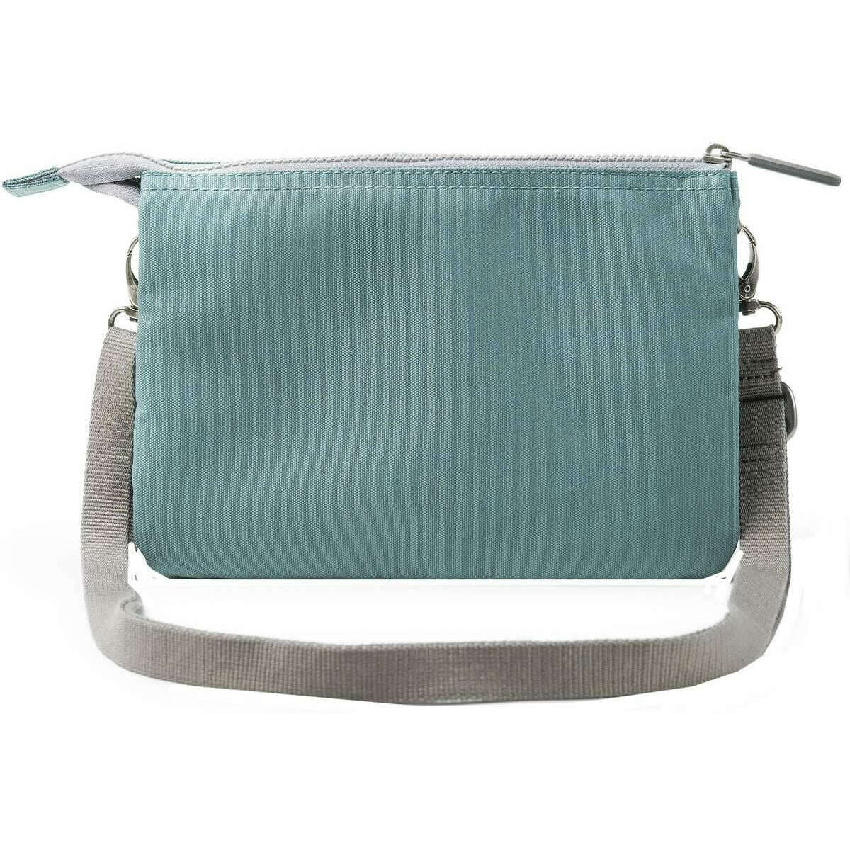 Roka Carnaby XL Recycled Canvas Crossbody Bag - Sage Blue - Image 2