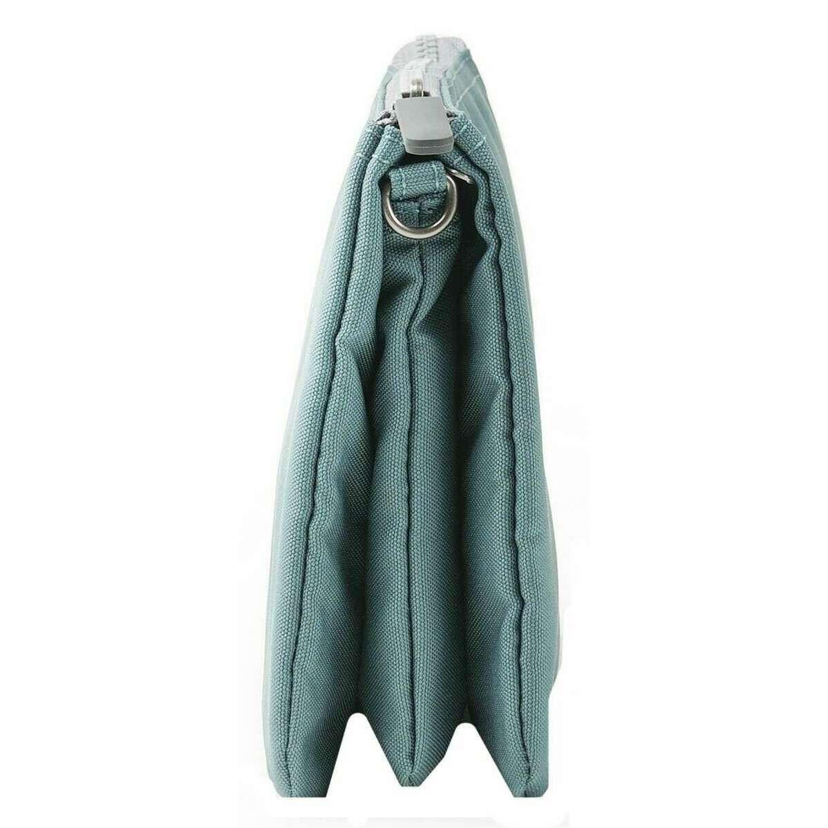 Roka Carnaby XL Recycled Canvas Crossbody Bag - Sage Blue - Image 4