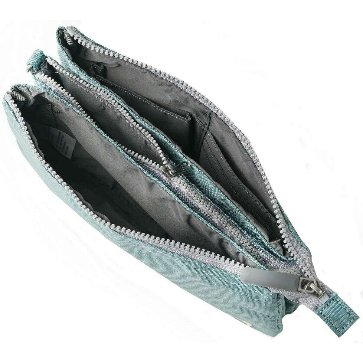 Roka Carnaby XL Recycled Canvas Crossbody Bag - Sage Blue - Image 5