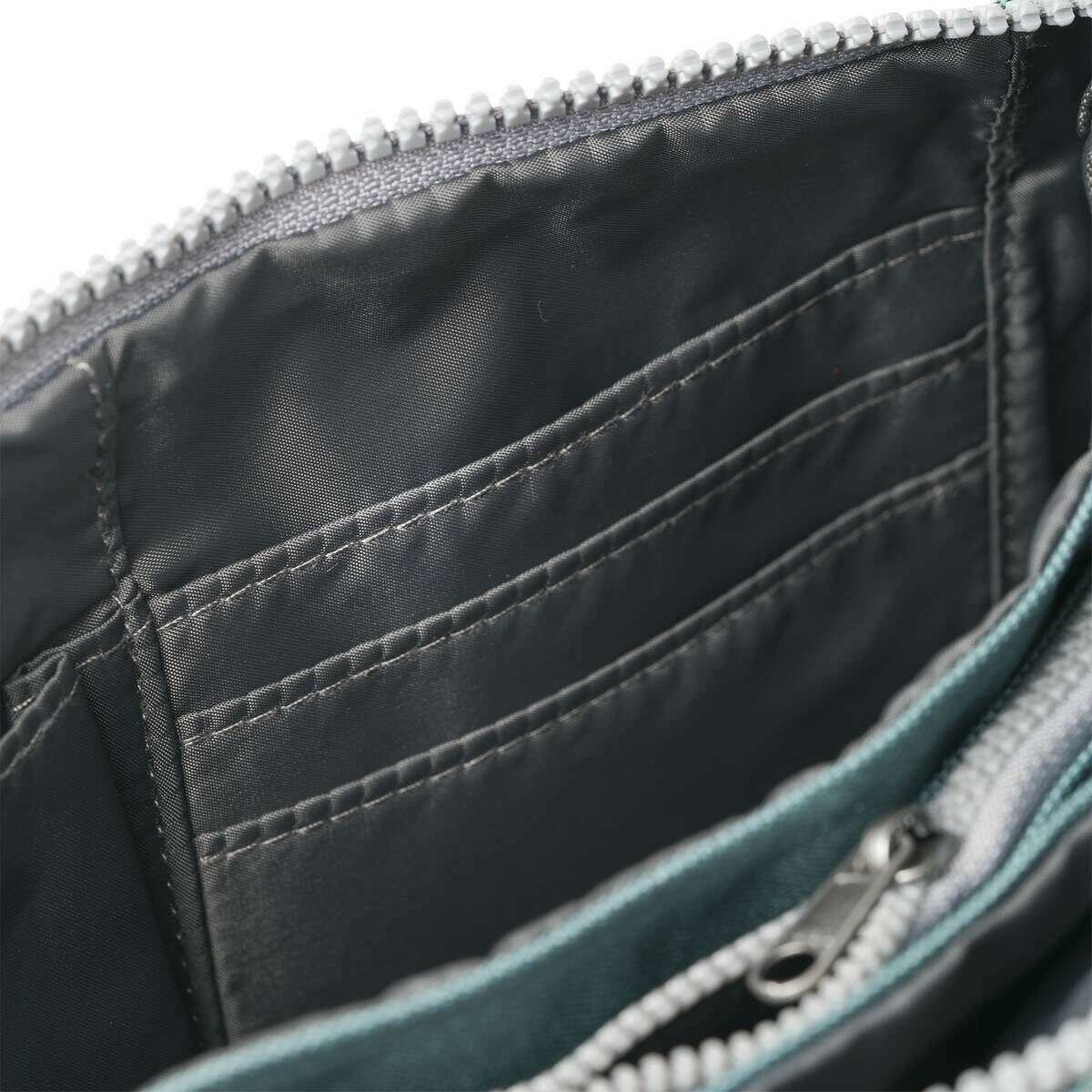 Roka Carnaby XL Recycled Canvas Crossbody Bag - Sage Blue - Image 6