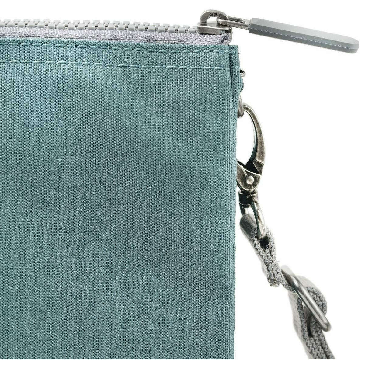 Roka Carnaby XL Recycled Canvas Crossbody Bag - Sage Blue - Image 7