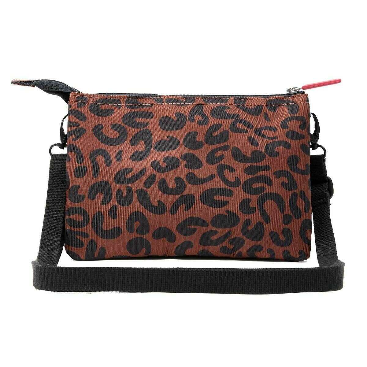 Roka Carnaby XL Recycled Canvas Crossbody Bag - Scarlet Leopard - Image 2