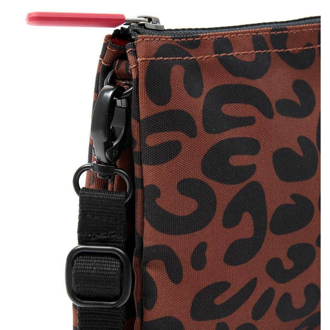 Roka Carnaby XL Recycled Canvas Crossbody Bag - Scarlet Leopard - Image 5