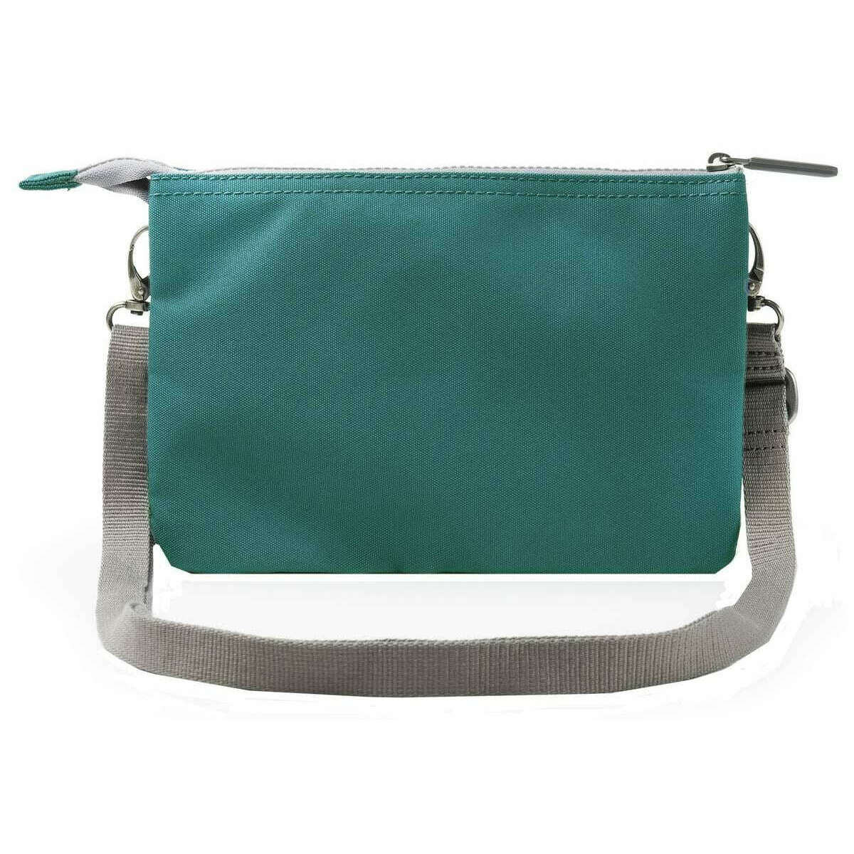 Roka Carnaby XL Recycled Canvas Crossbody Bag - Teal Blue - Image 2