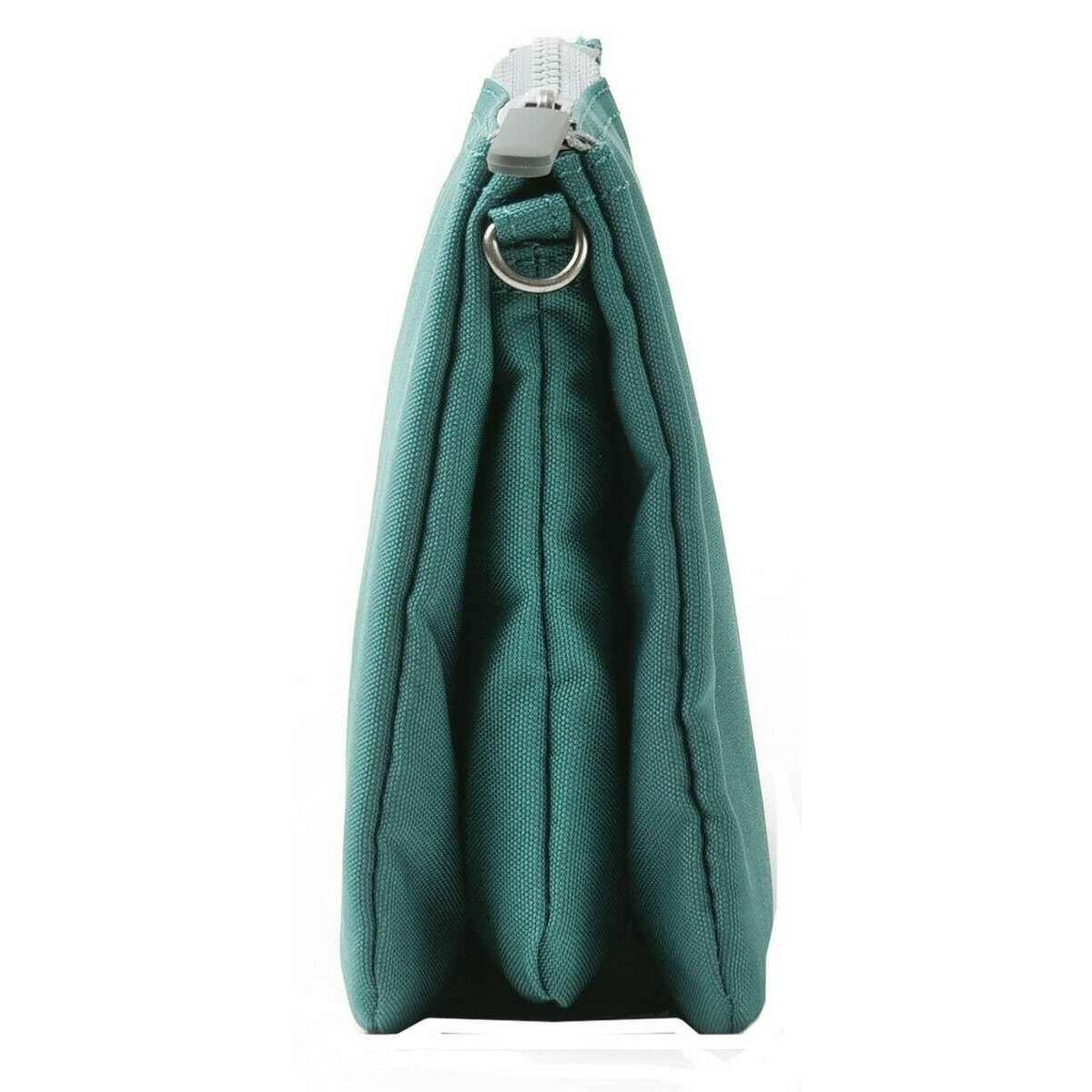 Roka Carnaby XL Recycled Canvas Crossbody Bag - Teal Blue - Image 4