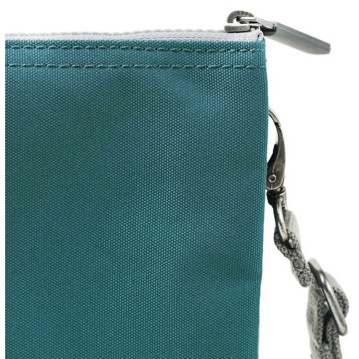 Roka Carnaby XL Recycled Canvas Crossbody Bag - Teal Blue - Image 7