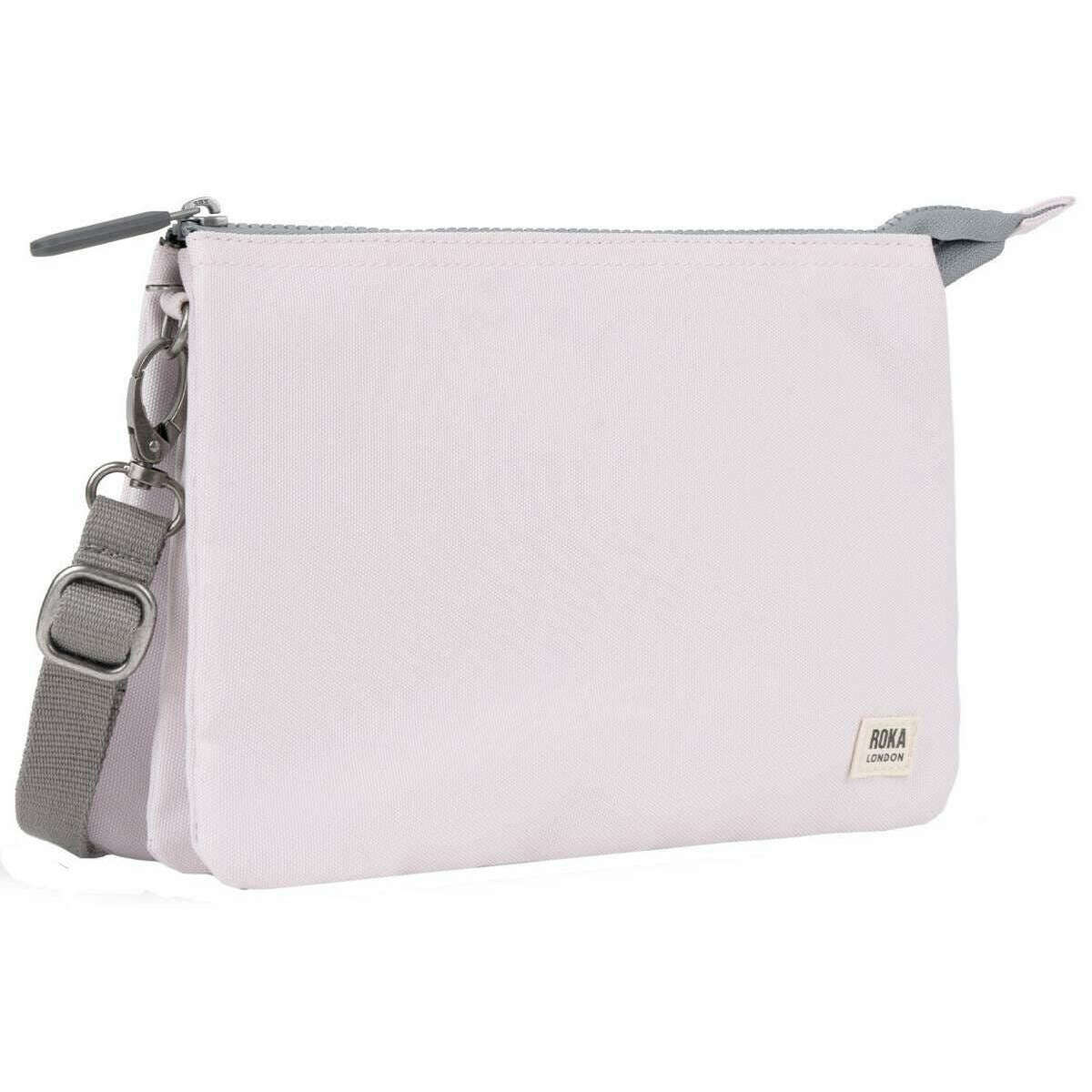 Roka Carnaby XL Recycled Canvas Crossbody Bag - Transcendent Pink - Image 3