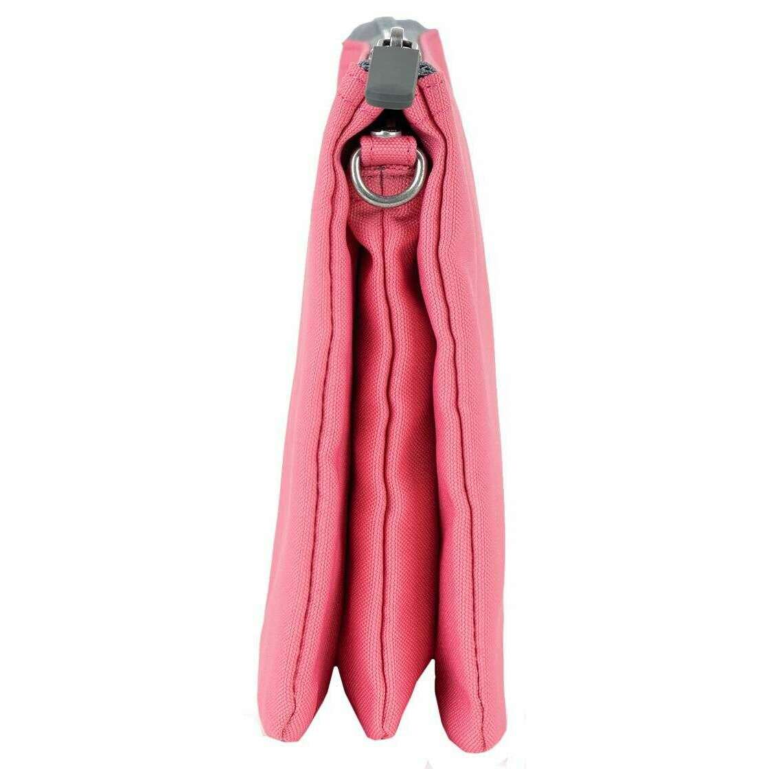 Roka Carnaby XL Recycled Canvas Crossbody Bag - Tulip Pink - Image 4