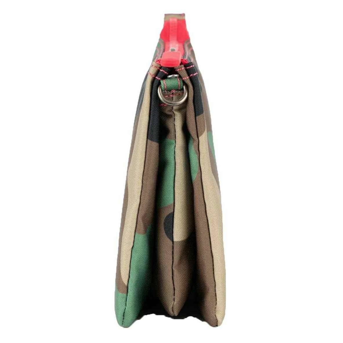 Roka Carnaby XL Recycled Canvas Crossbody Bag - Vintage Camo Green - Image 6