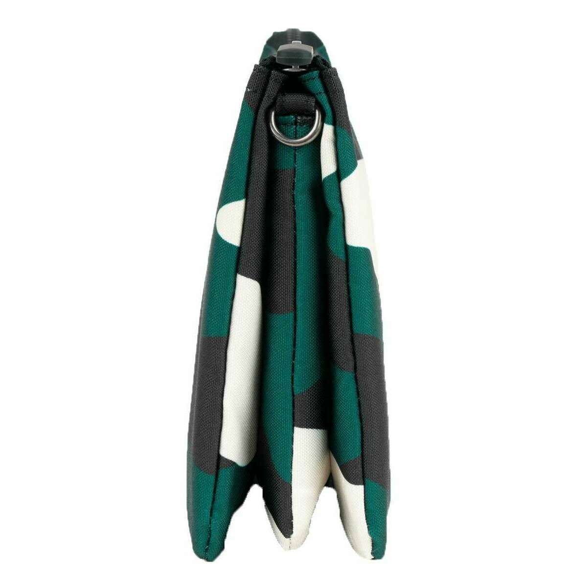 Roka Carnaby XL Urban Rose Camo Recycled Canvas Crossbody Bag - Green/White/Black - Image 6
