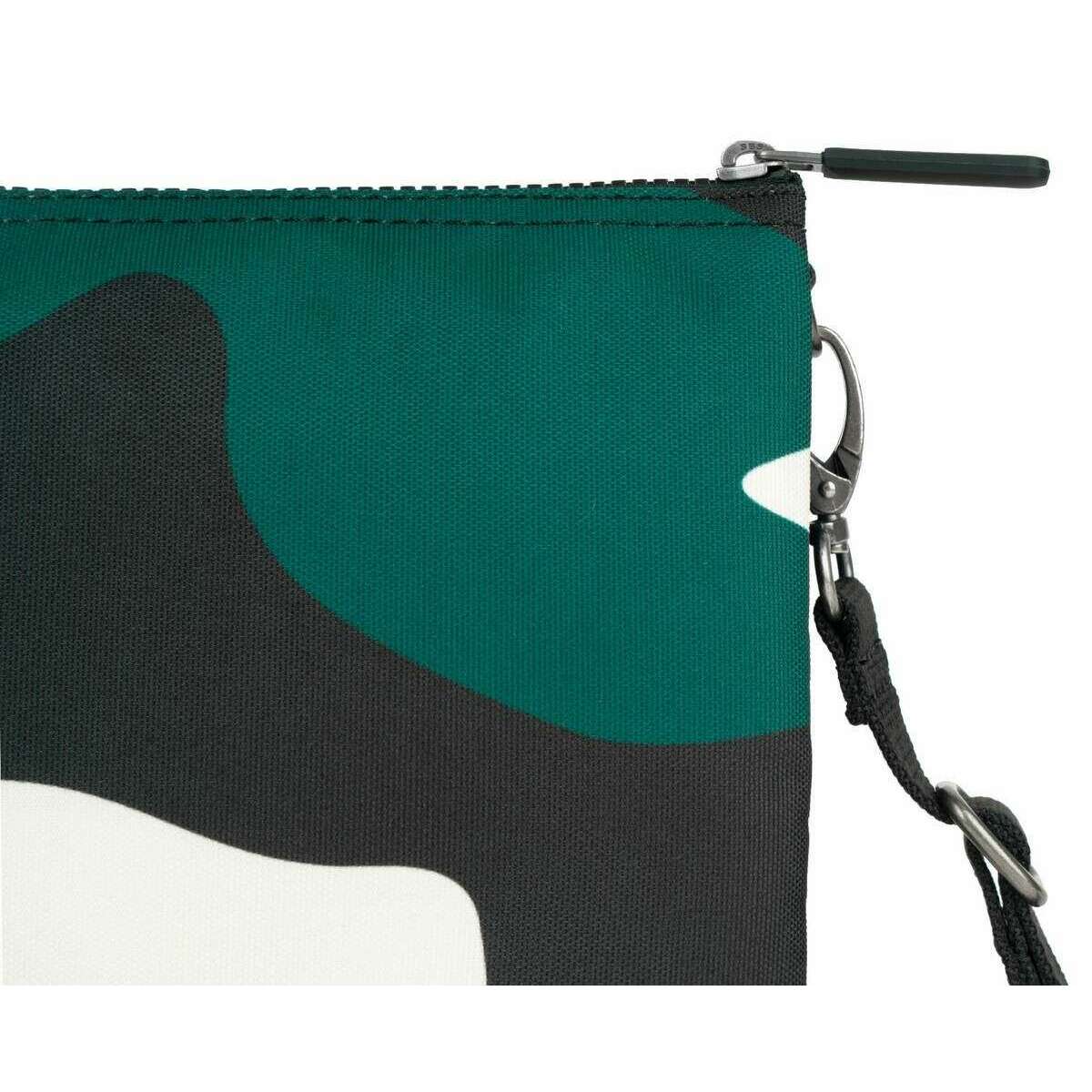 Roka Carnaby XL Urban Rose Camo Recycled Canvas Crossbody Bag - Green/White/Black - Image 7