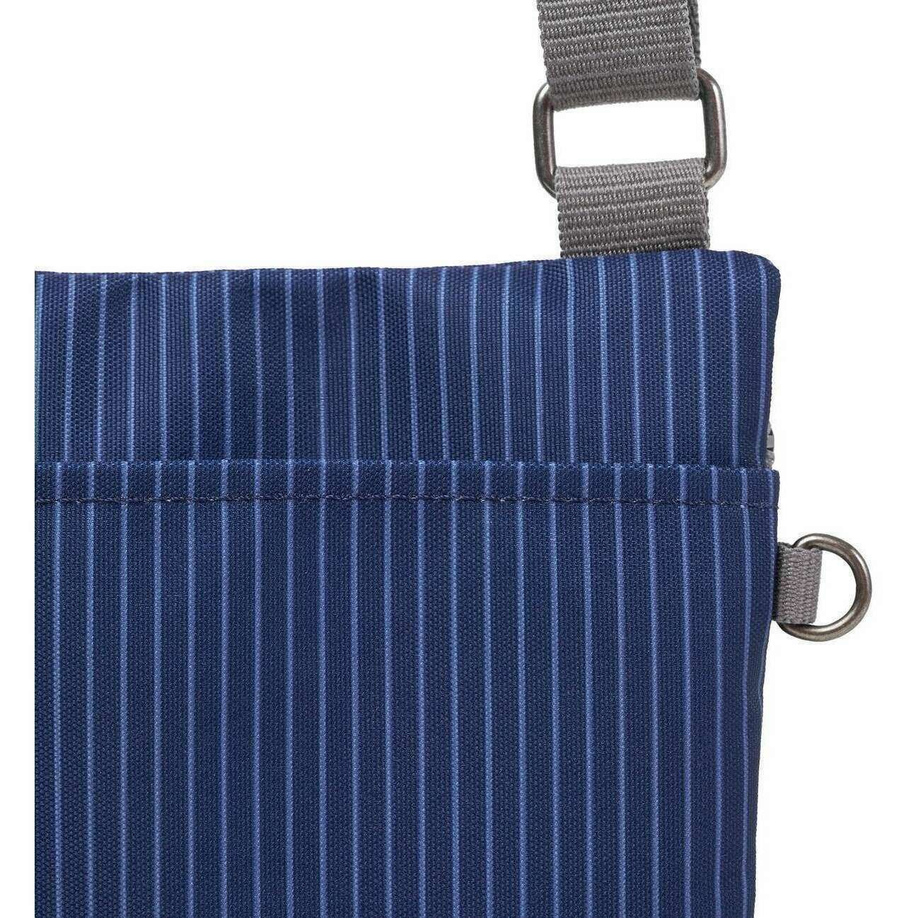 Roka Chelsea B Medium Recycled Canvas Sling Bag - Dark Denim Pinstripe Blue - Image 5