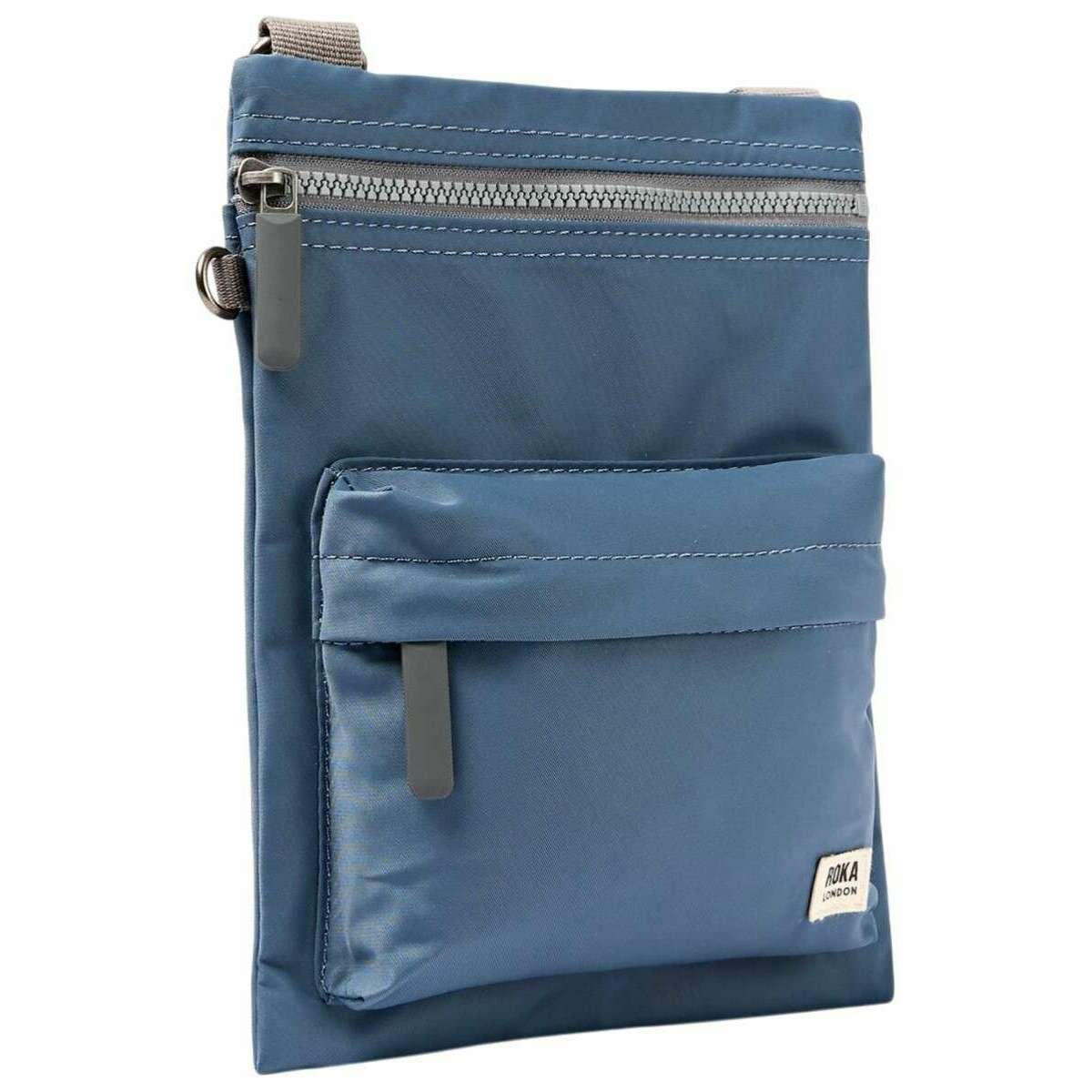 Roka Chelsea B Medium Recycled Nylon Sling Bag - Airforce Blue - Image 3